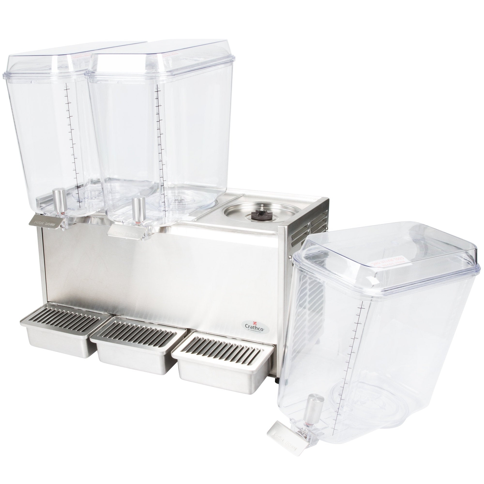 Crathco Triple 5 Gallon Bowl Stainless Steel Refrigerated Beverage Dispenser