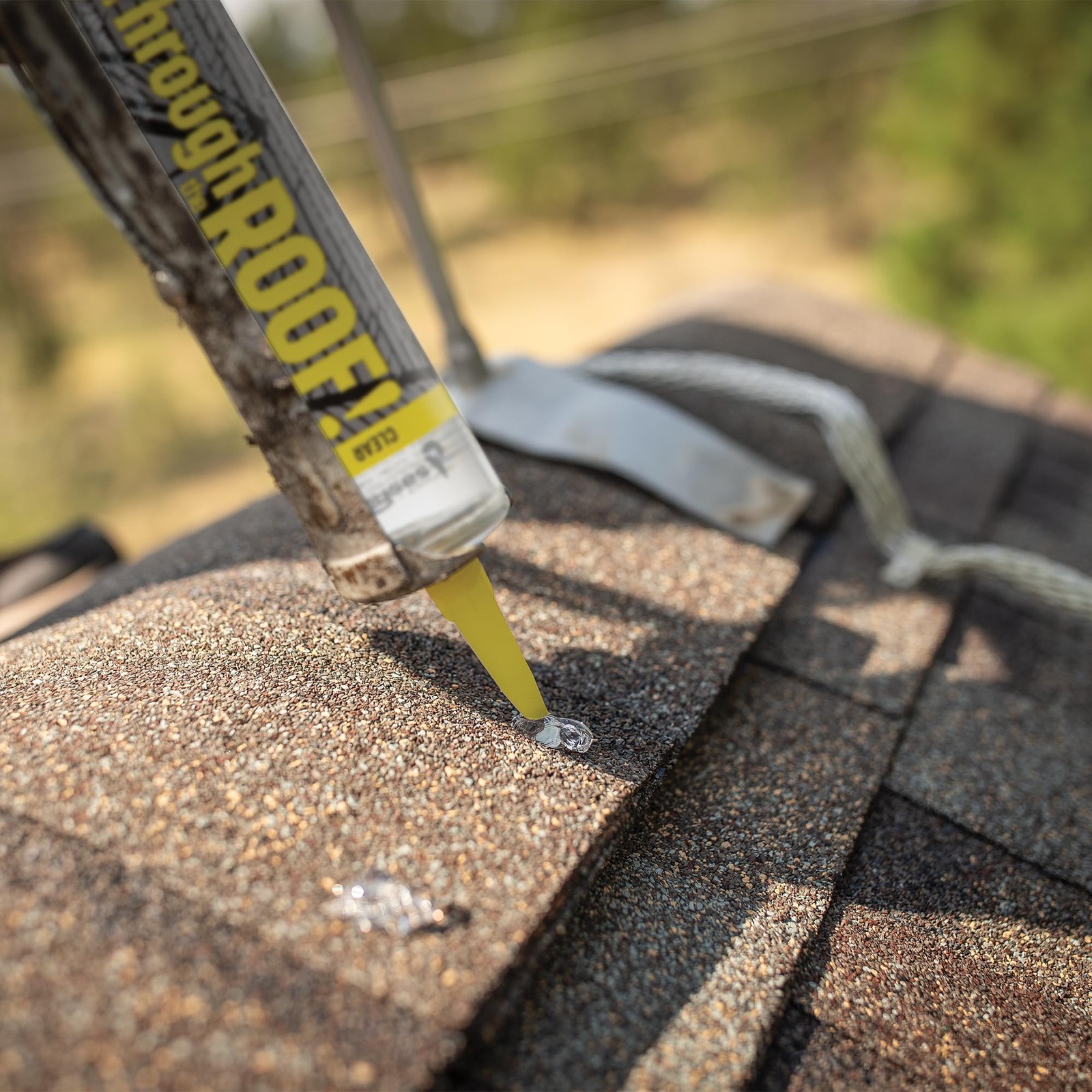 Sashco Through The Roof Clear Synthetic Rubber Roof Sealant 10.5 oz (Case of 12)