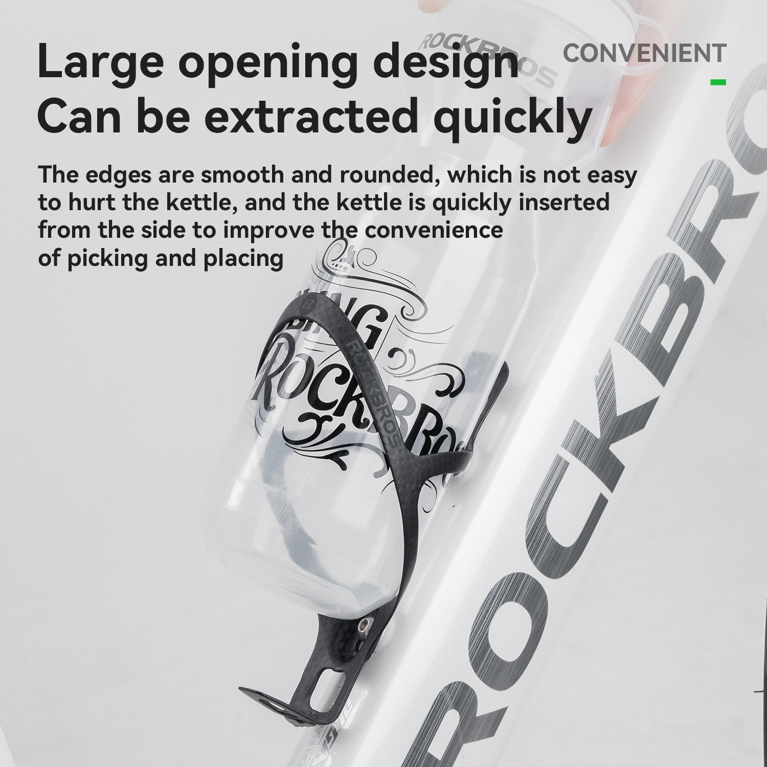 ROCKBROS Bike Water Bottle Holder Lightweight Carbon Fiber Bicycle Bottle Cage