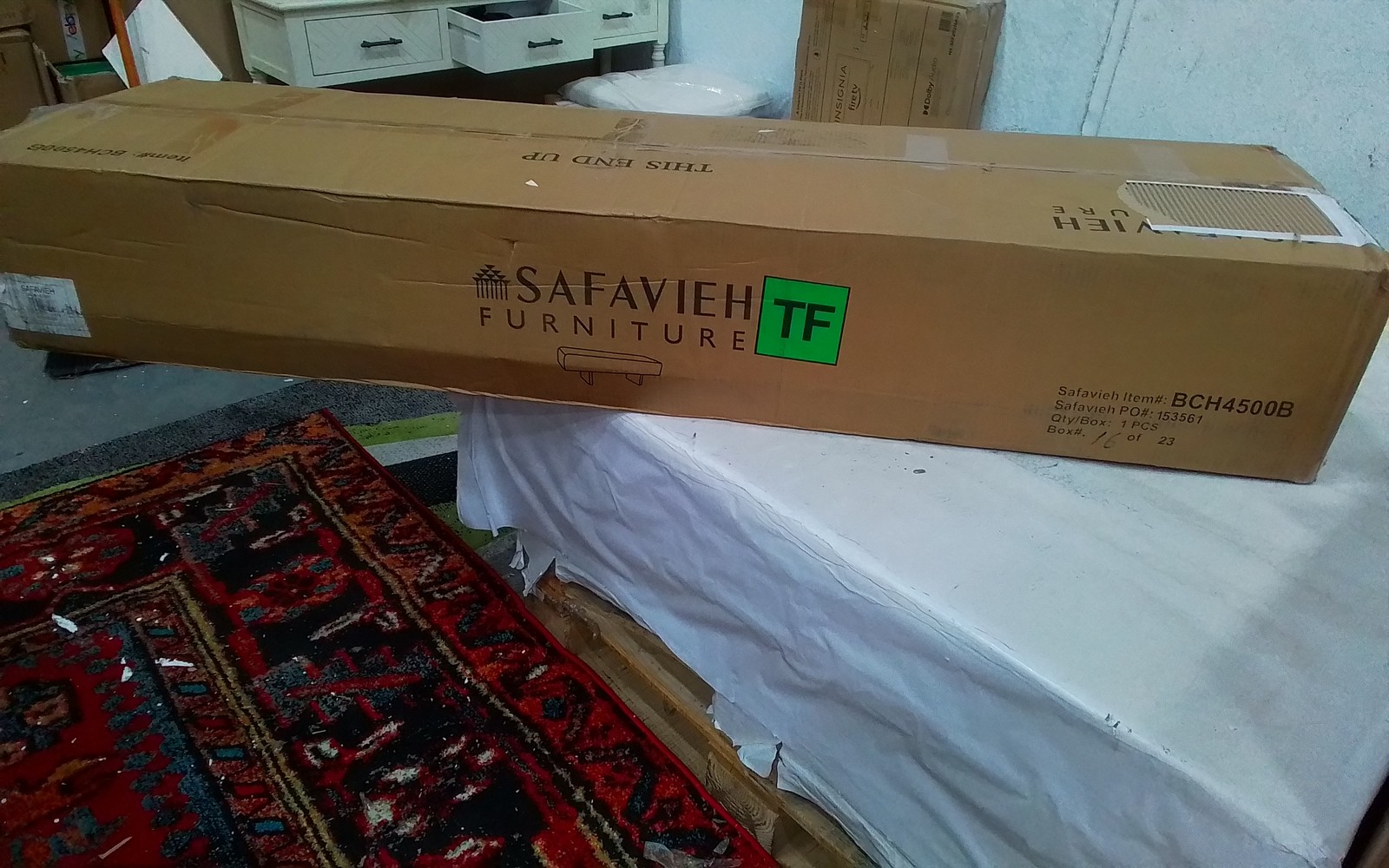 Safavieh RYER FAUX SHEARLING BENCH, Reduced Price 2172778583 BCH4500B