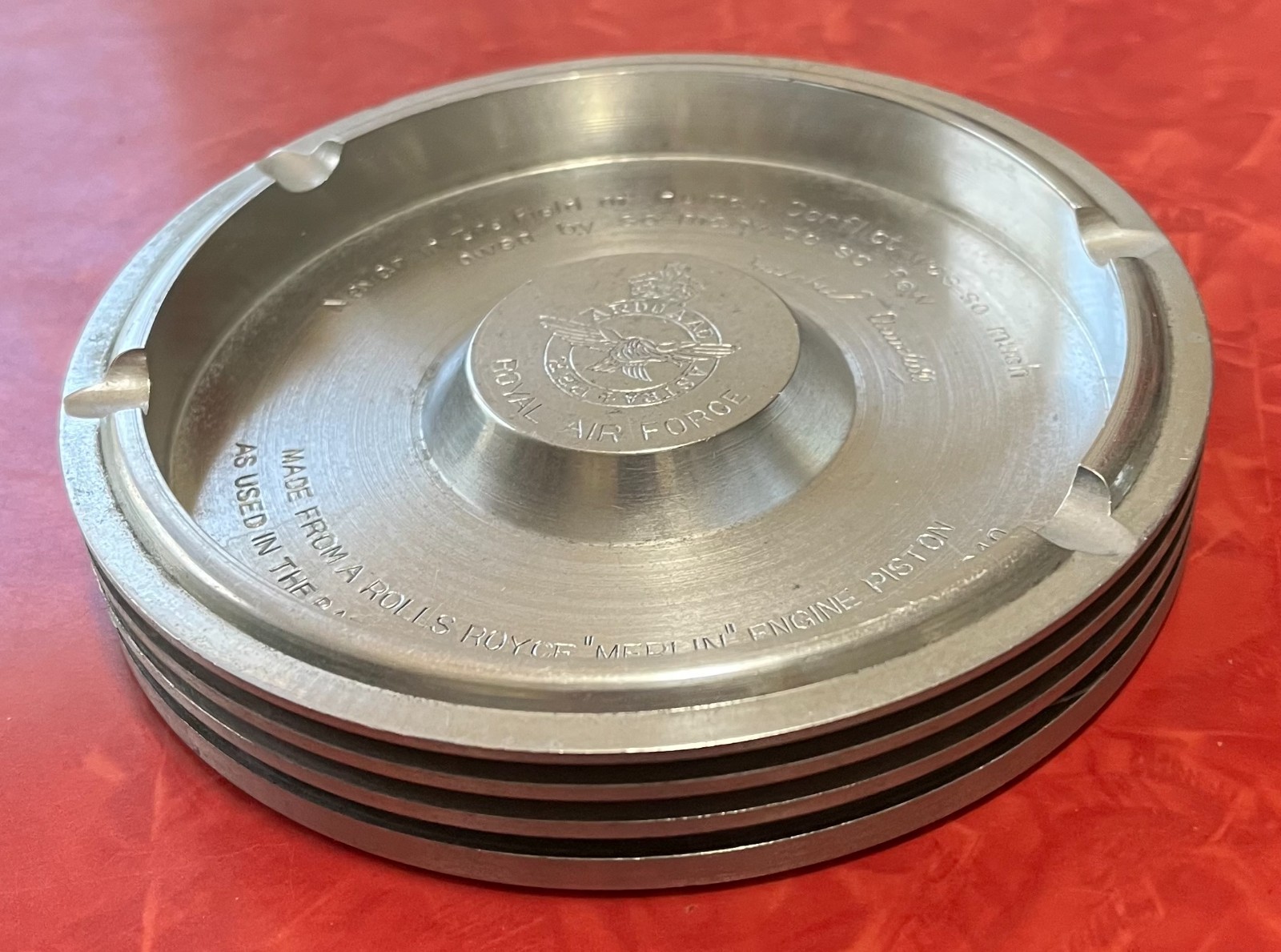 Royal Air Force Rolls Royce Merlin Engine Piston Ashtray Battle of Britain WWII
