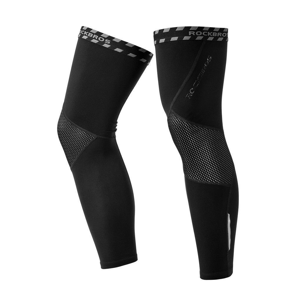 ROCKBROS Cycling Leg Warmers Thermal Long Leg Sleeves for Men Women Legwarmer