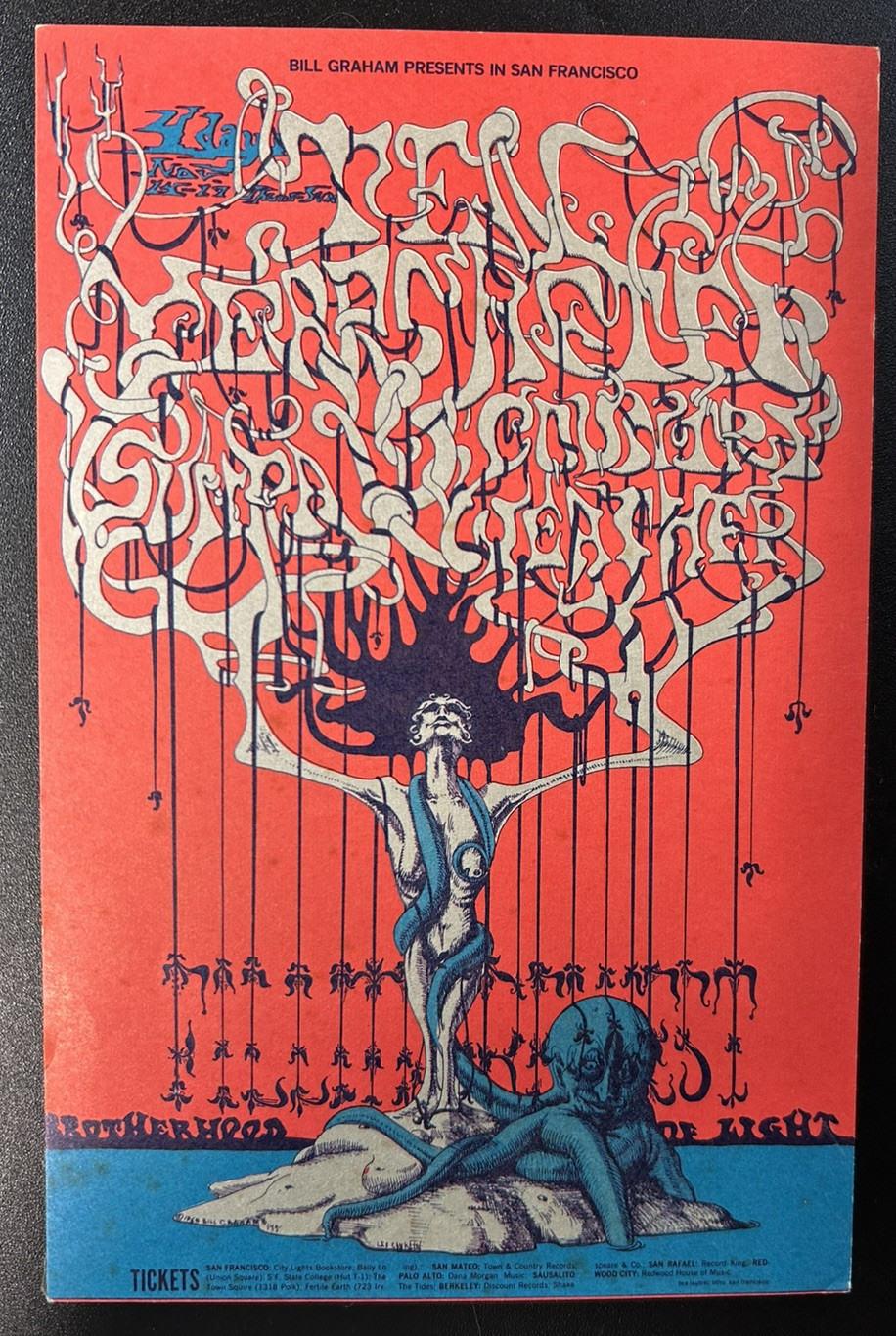 1968-FILLMORE-BG-145-POSTCARD-TEN YEARS AFTER/SUN RA/COUNTRY WEATHER-LEE CONKLIN