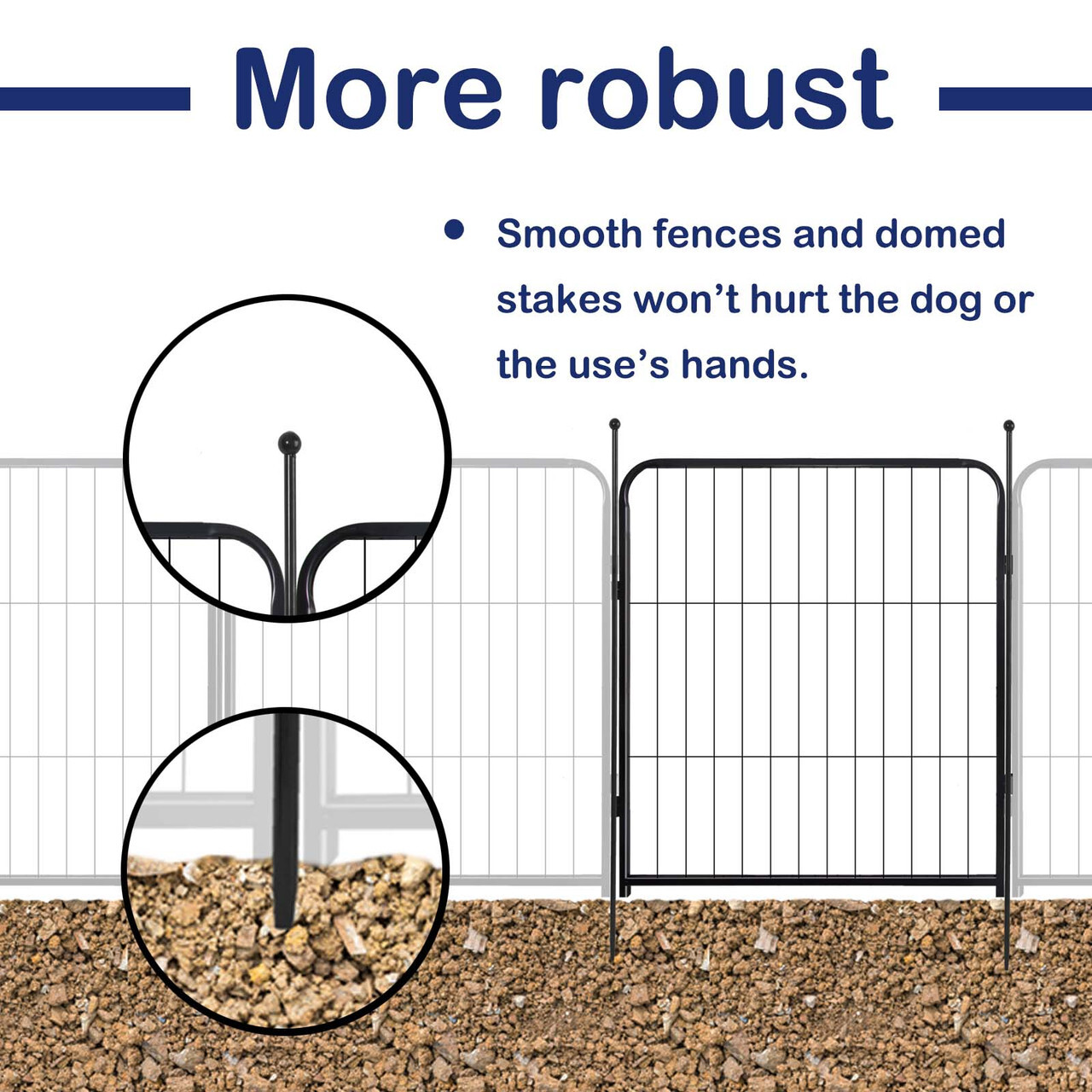 Dog Playpen 16 Panels Pet Fence Metal 24" Exercise Pen Puppy Playpen Out/Indoor