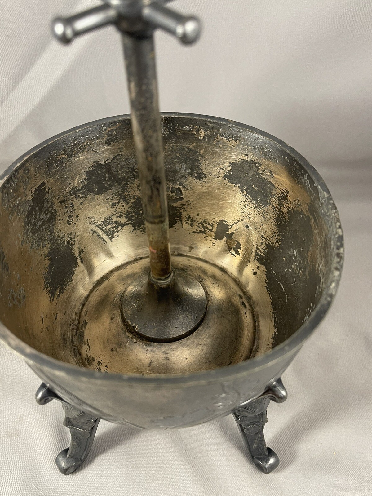 Antique 1870’s Silver Plate Reed & Barton Hotel Front Desk Bell Tea Waste Bowl