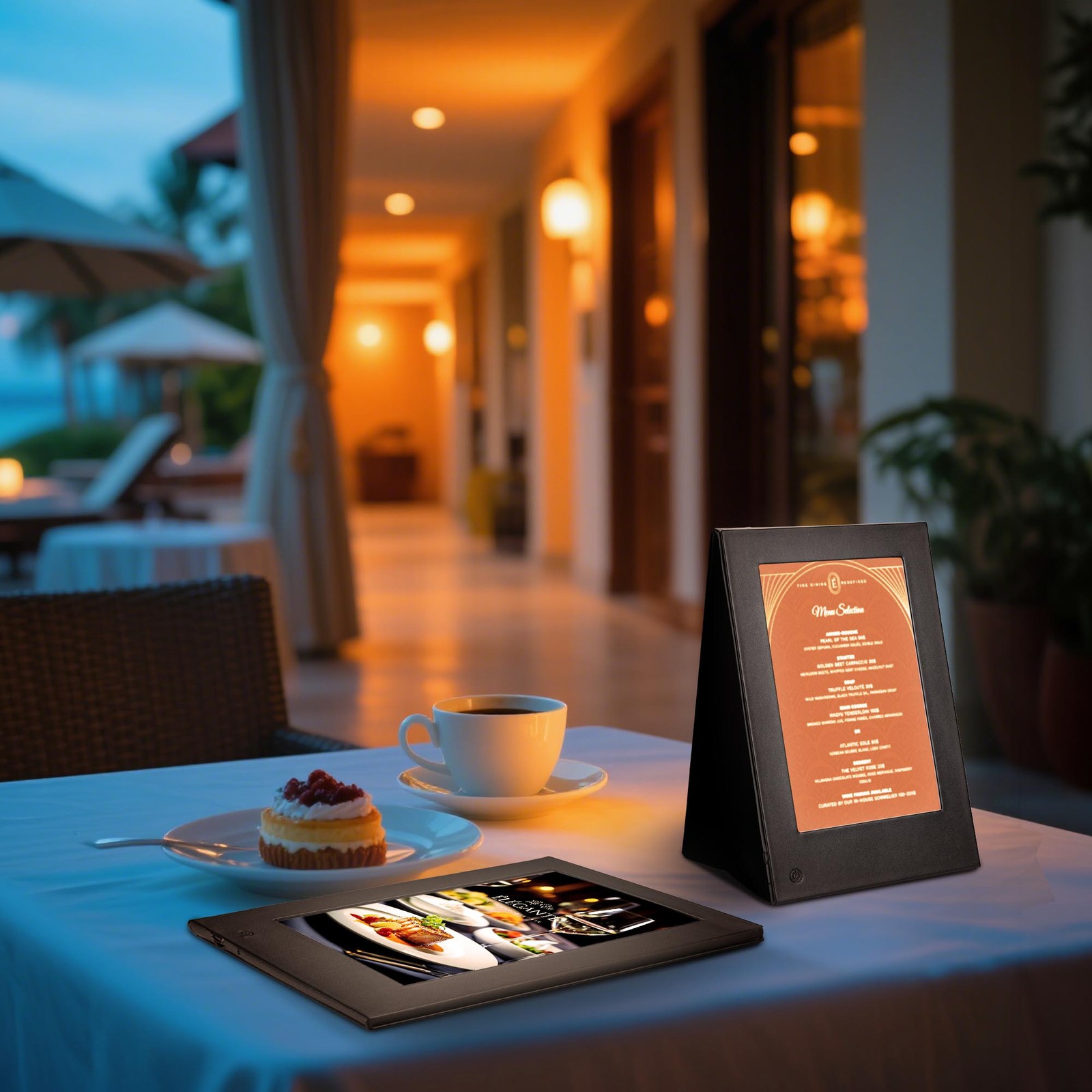 WeChef Set of 2 LED Backlit Menu Holder Cover Table Tent Fits A5 Size & 8"x11"