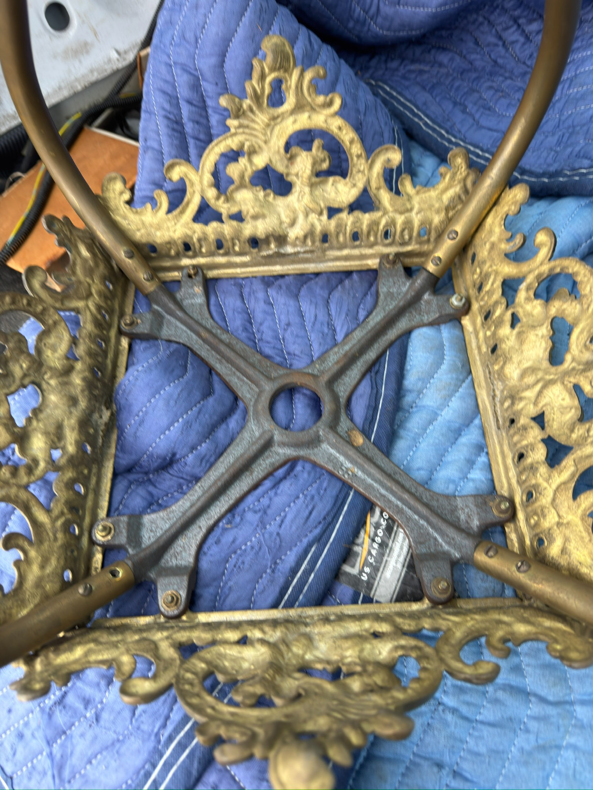 antique victorian bronze ornate marble top plant fern stand pedestal 1890