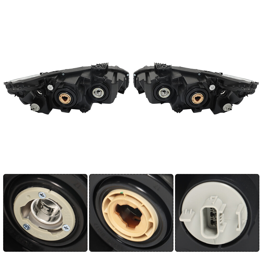Left+Right For 2016-2020 Honda Civic Halogen Projector Headlights Headlamp Clear