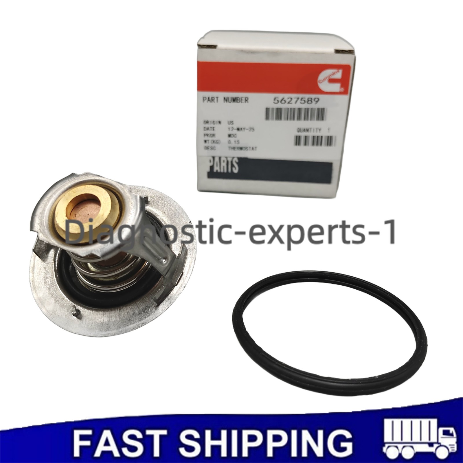 Cummins 5627589 5292712 Thermostat w/ O-Ring for 2008-2014 Dodge 6.7L ISB zhica