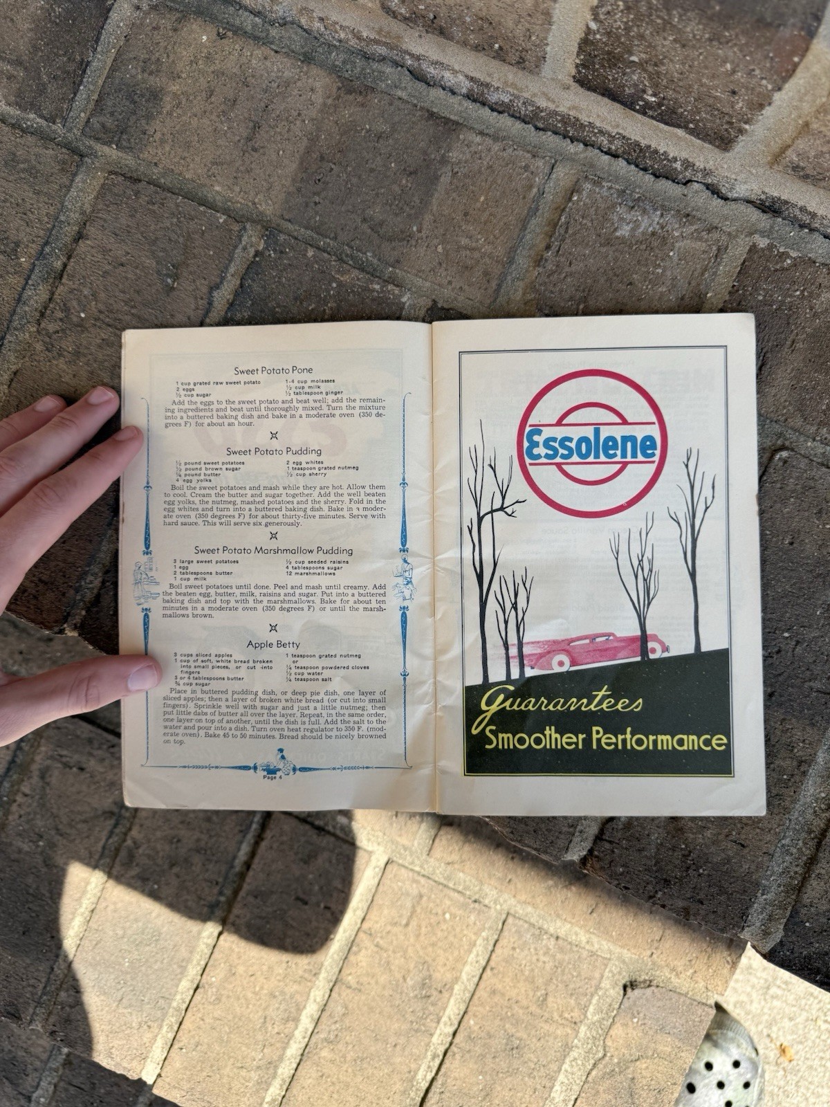 Vintage Esso Advertising Cook Book Gas And Oil 1950s Scranton Pa Advertising Gas