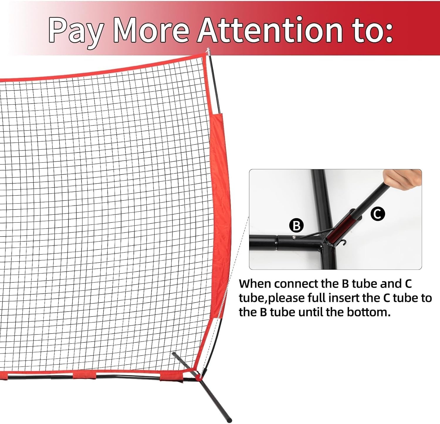 Wiseek Barricade Backstop Net Ball Sports 20x10ft Protection Screen A126G