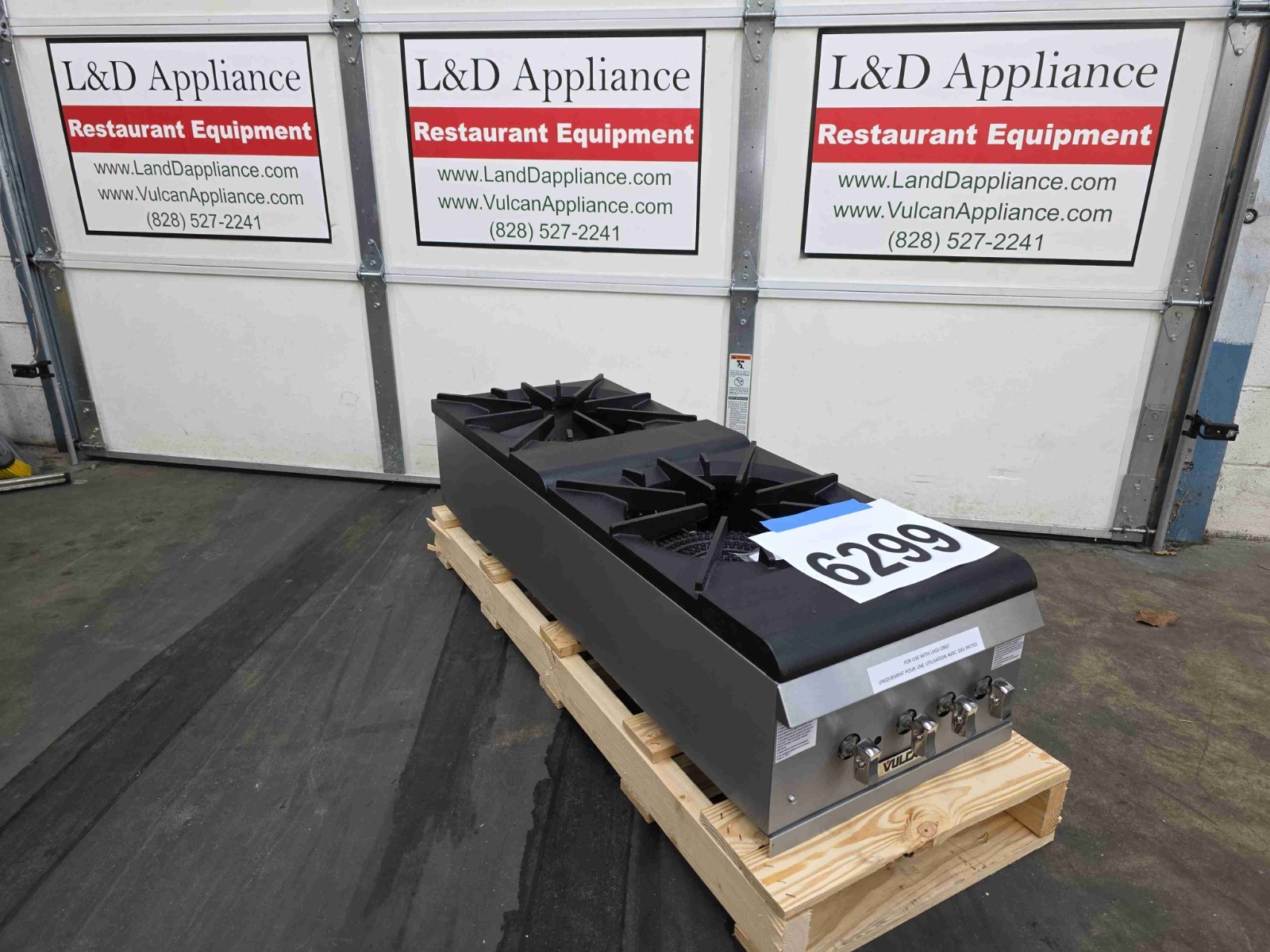 6299 S/D Vulcan Double Gas Stock Pot 2 Burners with Floor Legs, Model: VSP200F-1