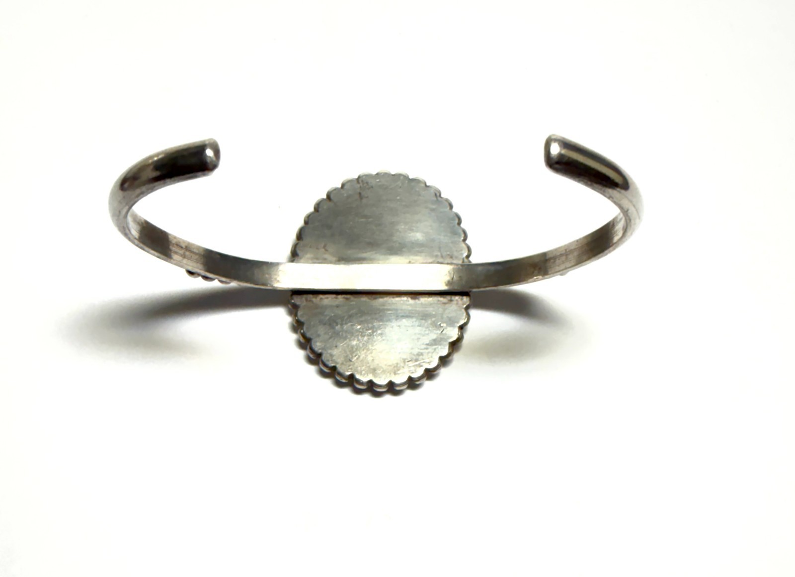 Native American Navajo? Sterling Green Turquoise Cuff Bracelet Old Pawn Vintage