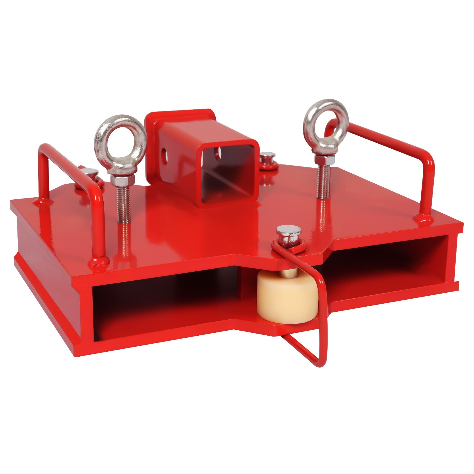 2'' Forklift Trailer Hitch Receiver Dual Pallet Forks Towing Adapter Attachment