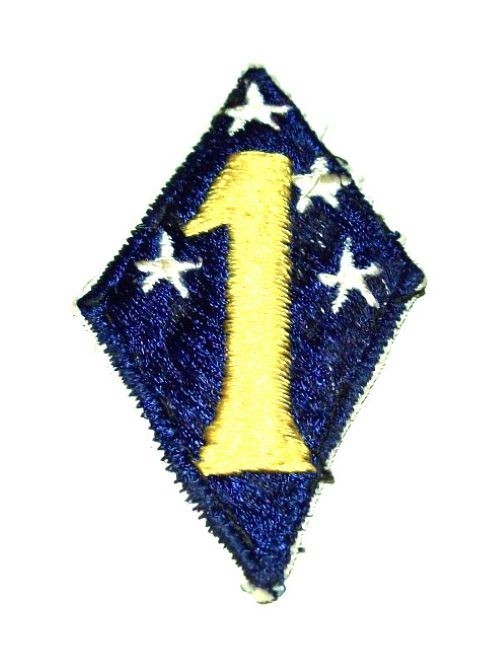 ORIGINAL SMALL FULLY EMBROIDERED JAPANESE MADE 1st MARINE DIVISION WORN PATCH