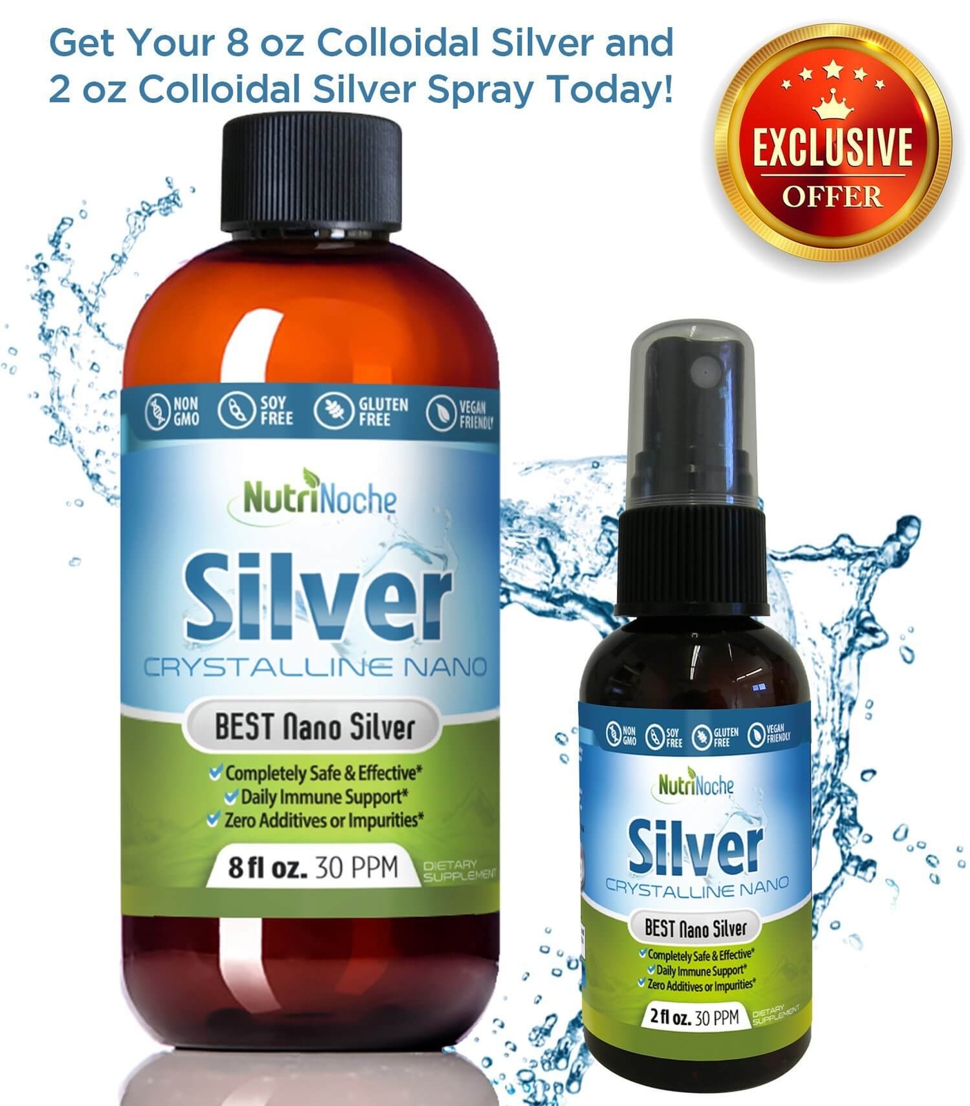 Colloidal Silver | 99.99% Pure Nano Silver Particles from NutriNoche