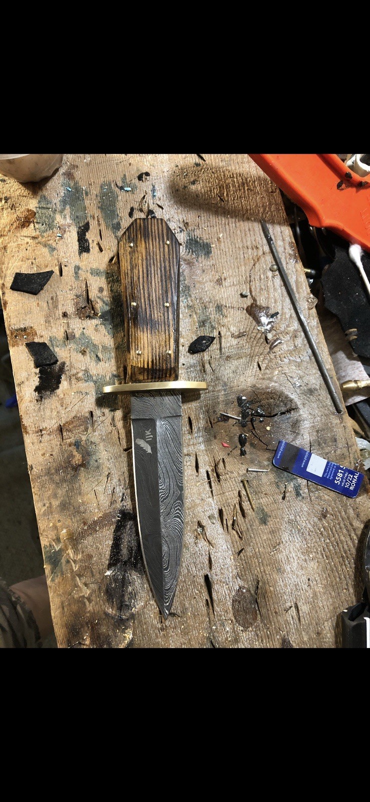 BRASS Knife Finger Guard Bolster Dagger Bowie KNIFE Making For Large Blades