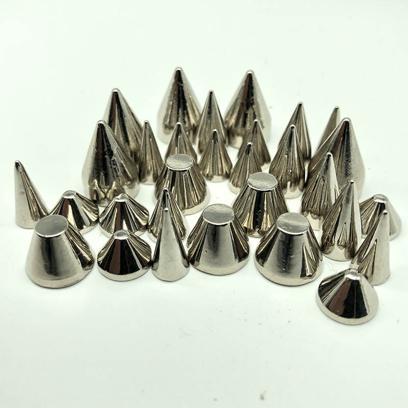 20 50pcs Silver Spots Cone Screw Metal Studs Leather craft Rivet Bullet Spikes