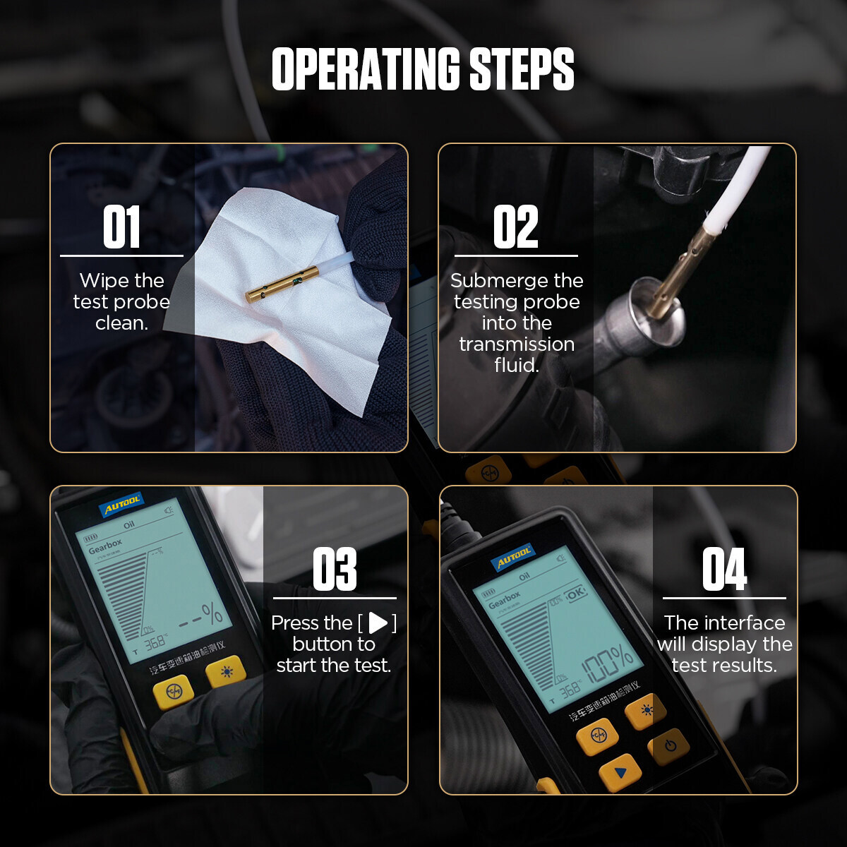 Car Transmission Oil Quality Tester For Gearbox Check Oil Quality Detector Tool