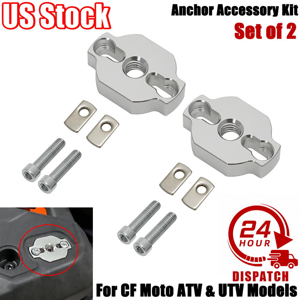For CF MOTO ATV & UTV Accessory Anchor Aluminum Tie Down Anchor Kit Set of 2 US