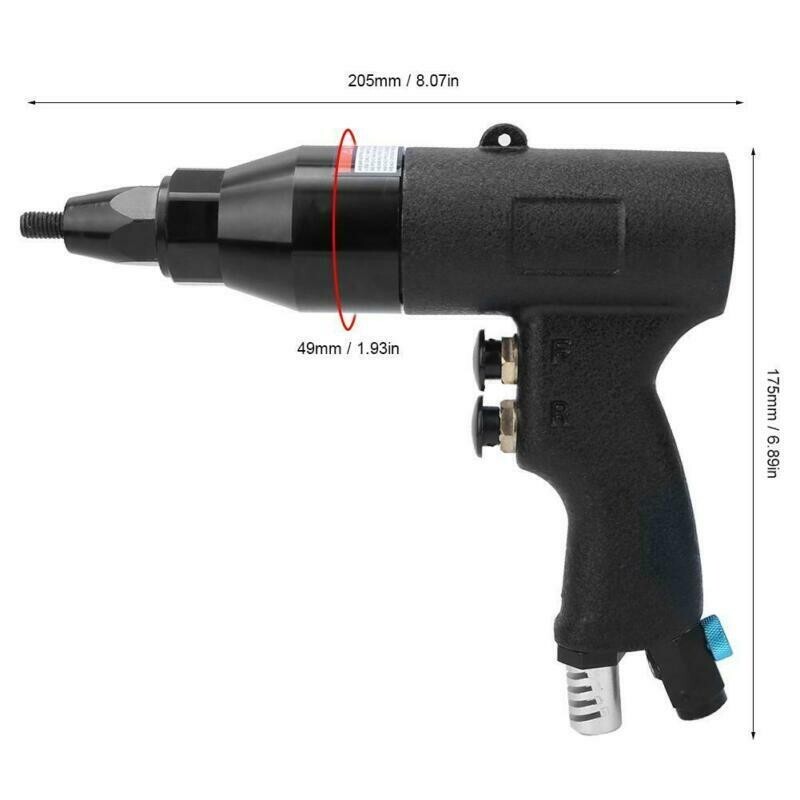 Pneumatic Rivet Nut Gun Rivnut Setting Gun Riveter Air Riveting Tool M6-M8 1/4''