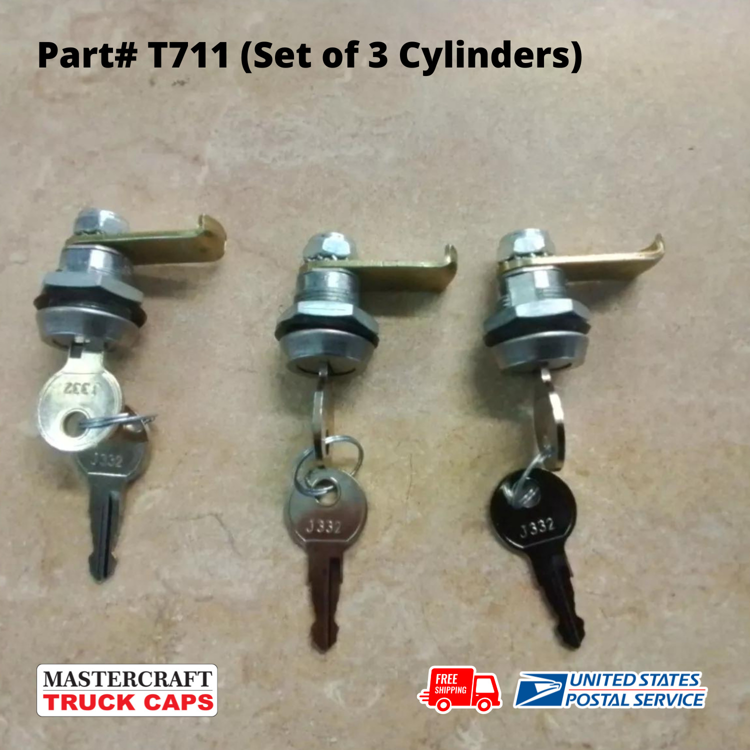 Contractor Cap Lock Cylinder LEER DCC ARE DCU Lock Cylinder T711 set of 3