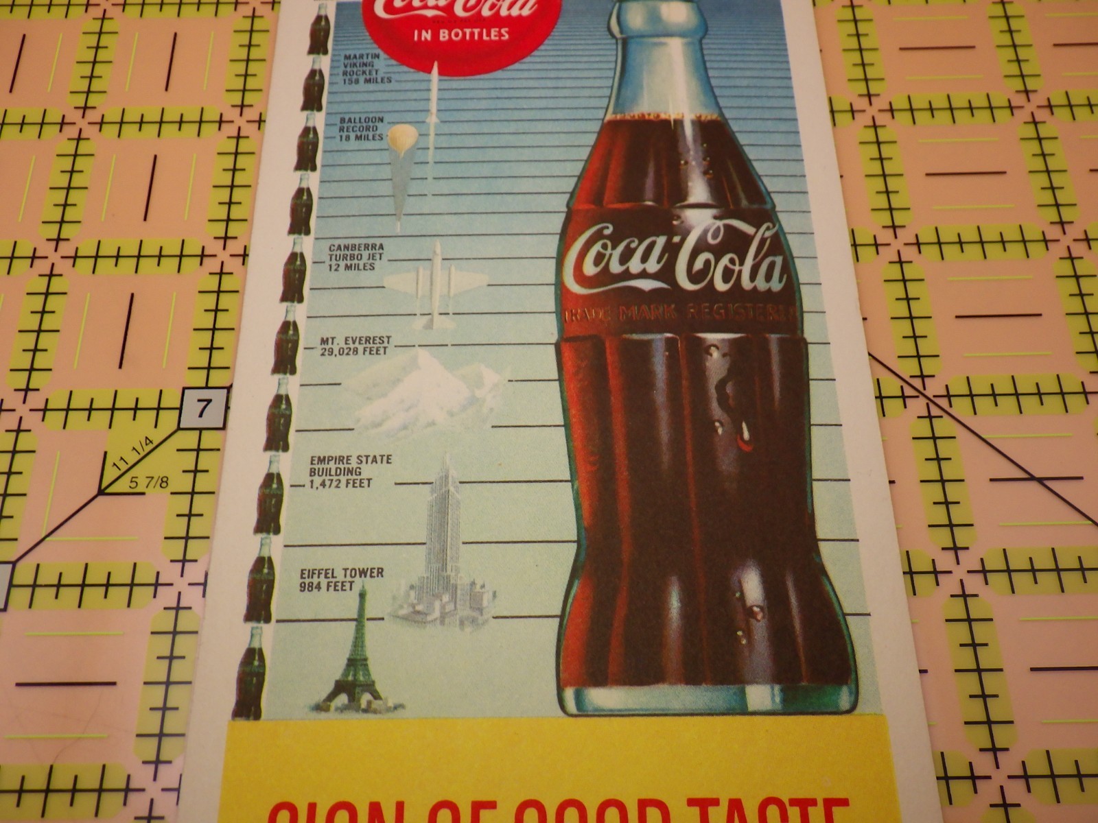 Vintage Iconic Soda Advertising 1957 Coca-Cola Ink Blotter 58 Million A Day
