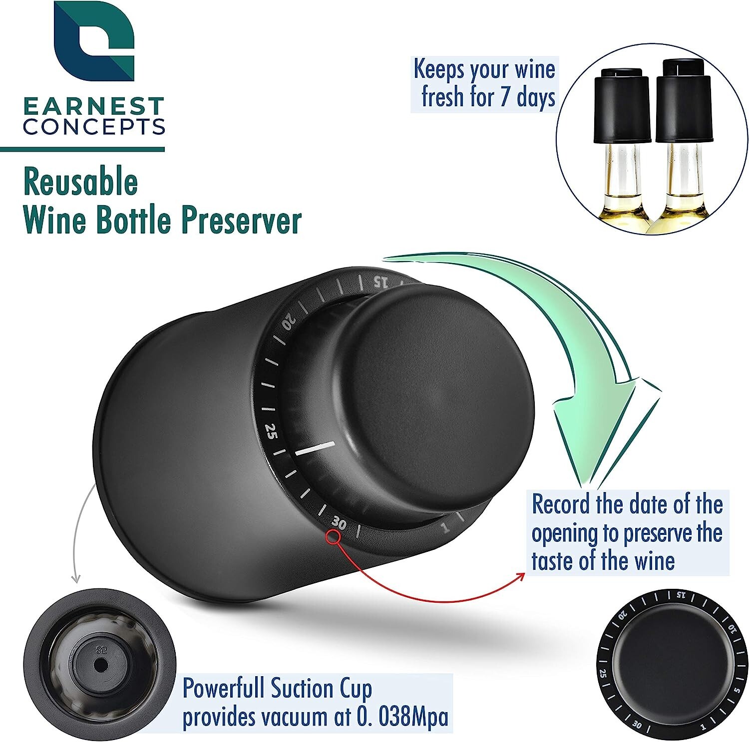 2 PACK - Wine Air Aerator & Suction Bottle Stopper Aerating Pour Spout Decanter