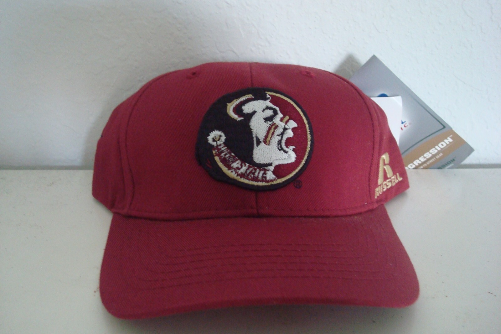 FSU SEMINOLES RUSSELL SM/EDIUM   SCRIPT  SNAPBACK DEADSTOCK HAT CAP VINTAGE B4