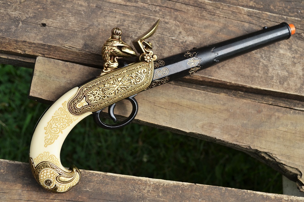 Russian 18th Century Flintlock Pistol - Tula Russia - Colonial - Denix Replica