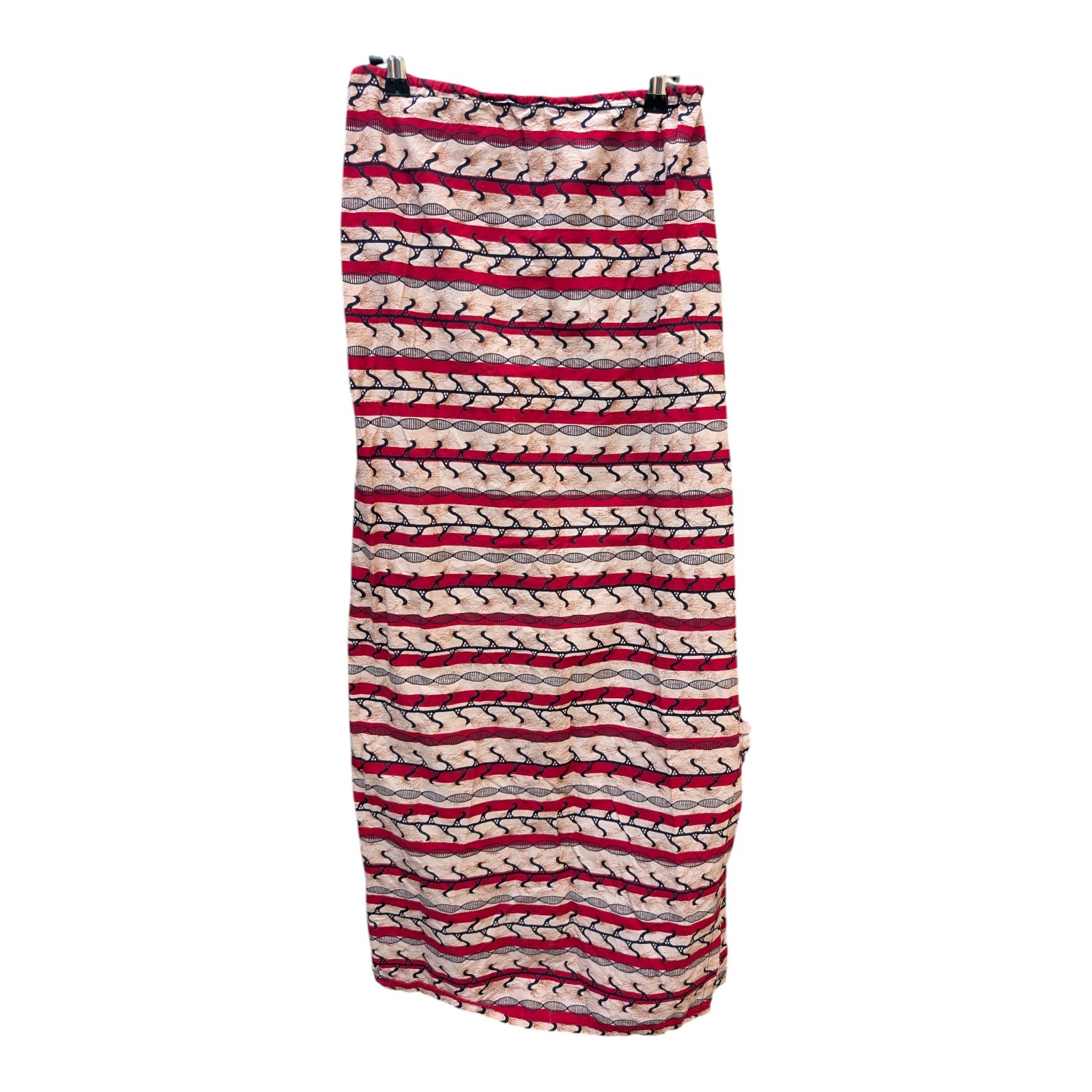 Handmade Maxi Skirt African Print Drawstring Waist Mudcloth Size M / L