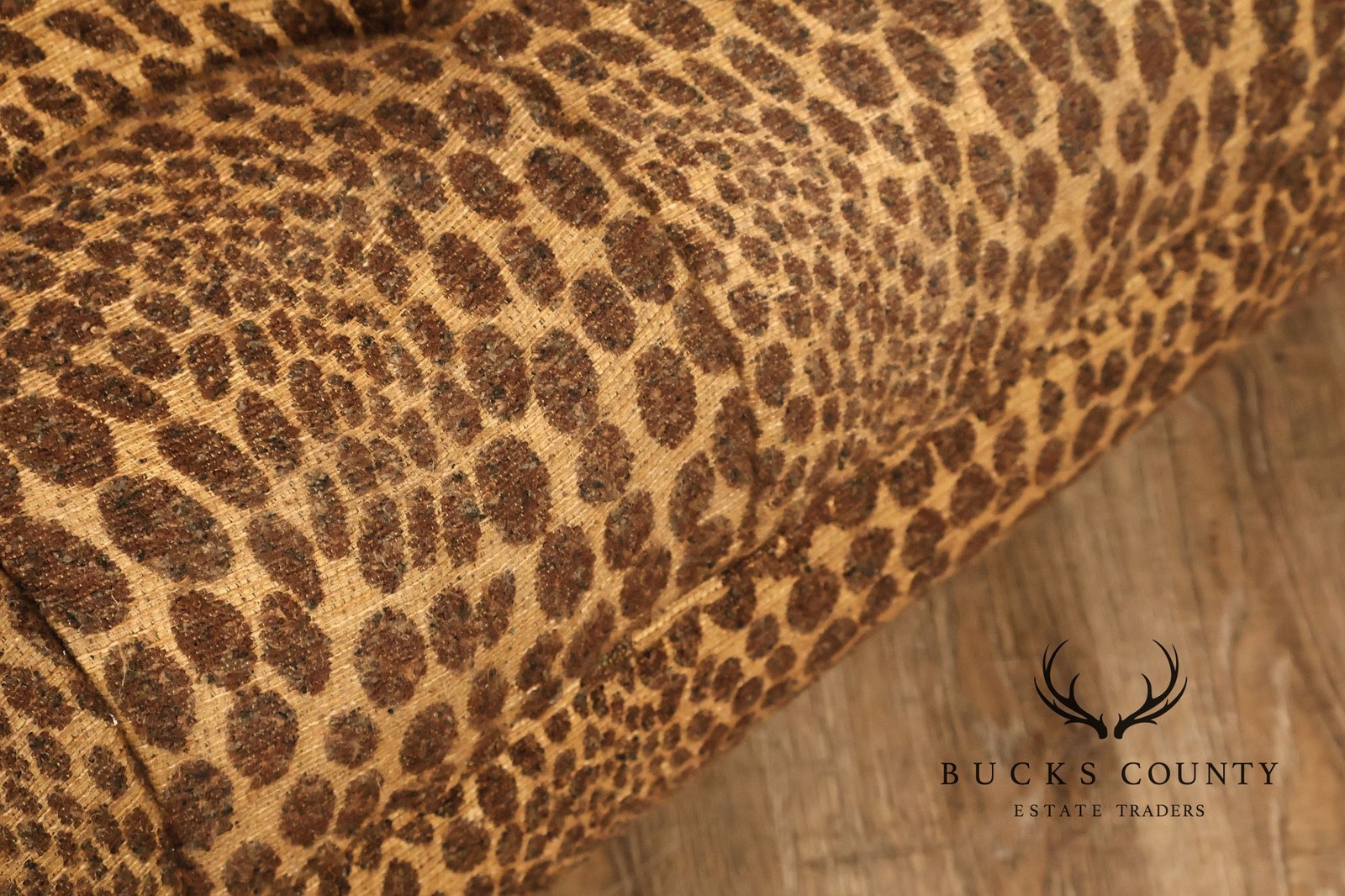 English Regency Style Large Tufted Ottoman