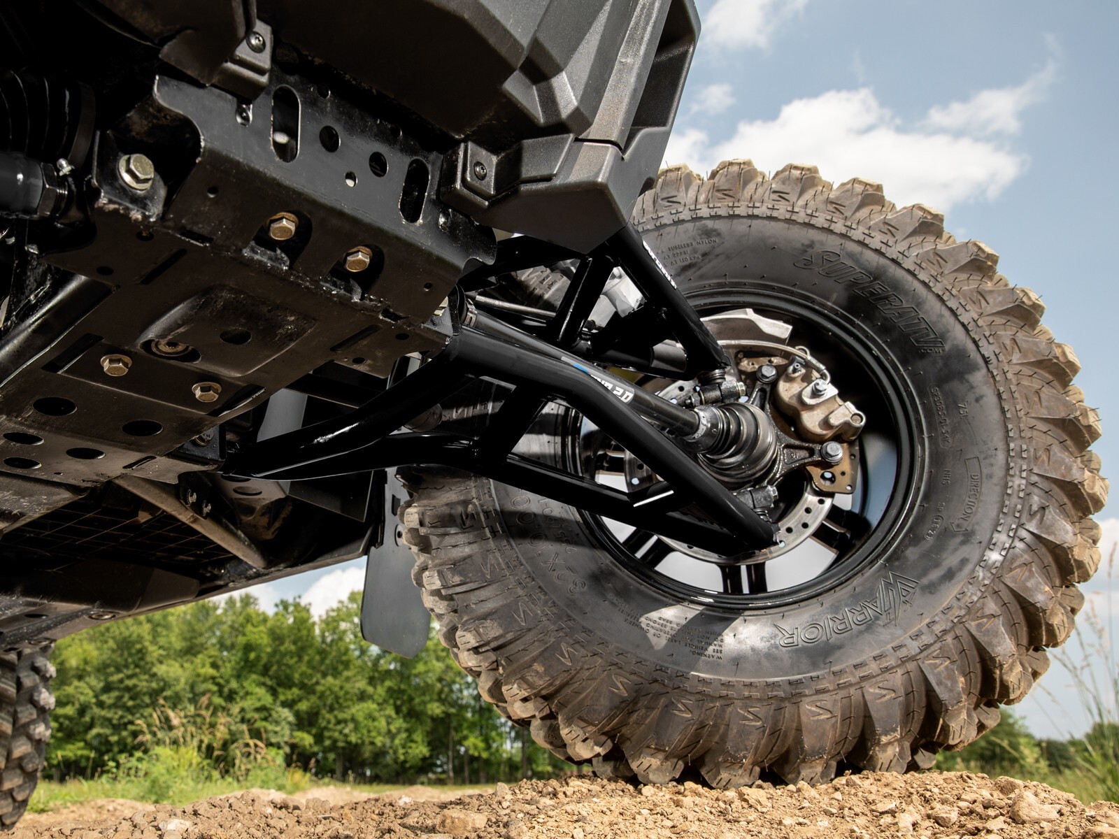 SuperATV High Clearance Forward Offset A Arms for Polaris RZR XP 1000 - BLACK