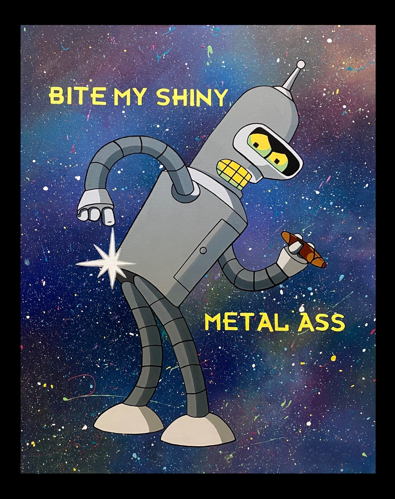 Bite My Shiny Metal Ass Futurama Bender Refrigerator Fridge MAGNET