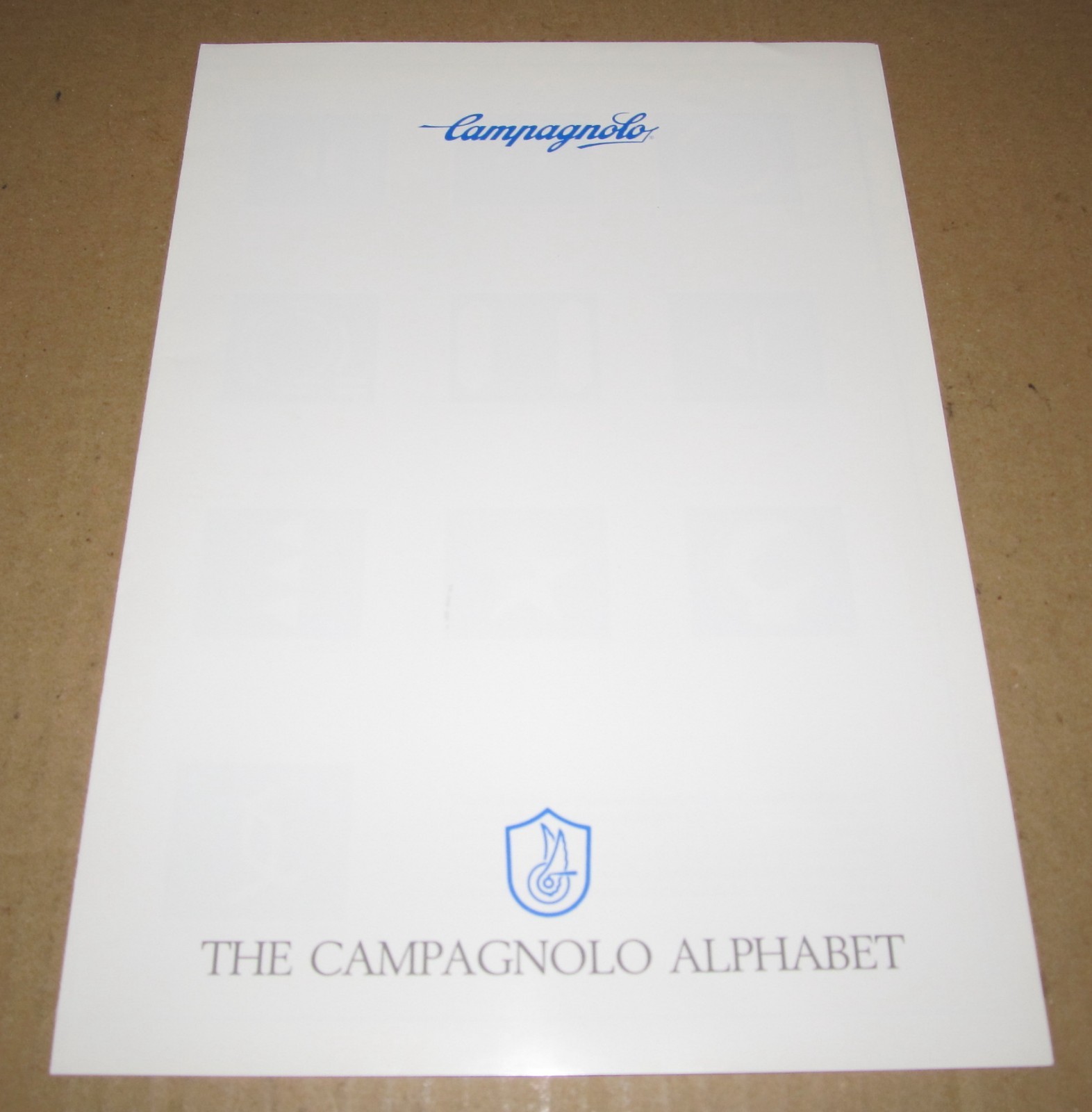 Campagnolo The Alphabet Icon Explanation Brochure 1980's