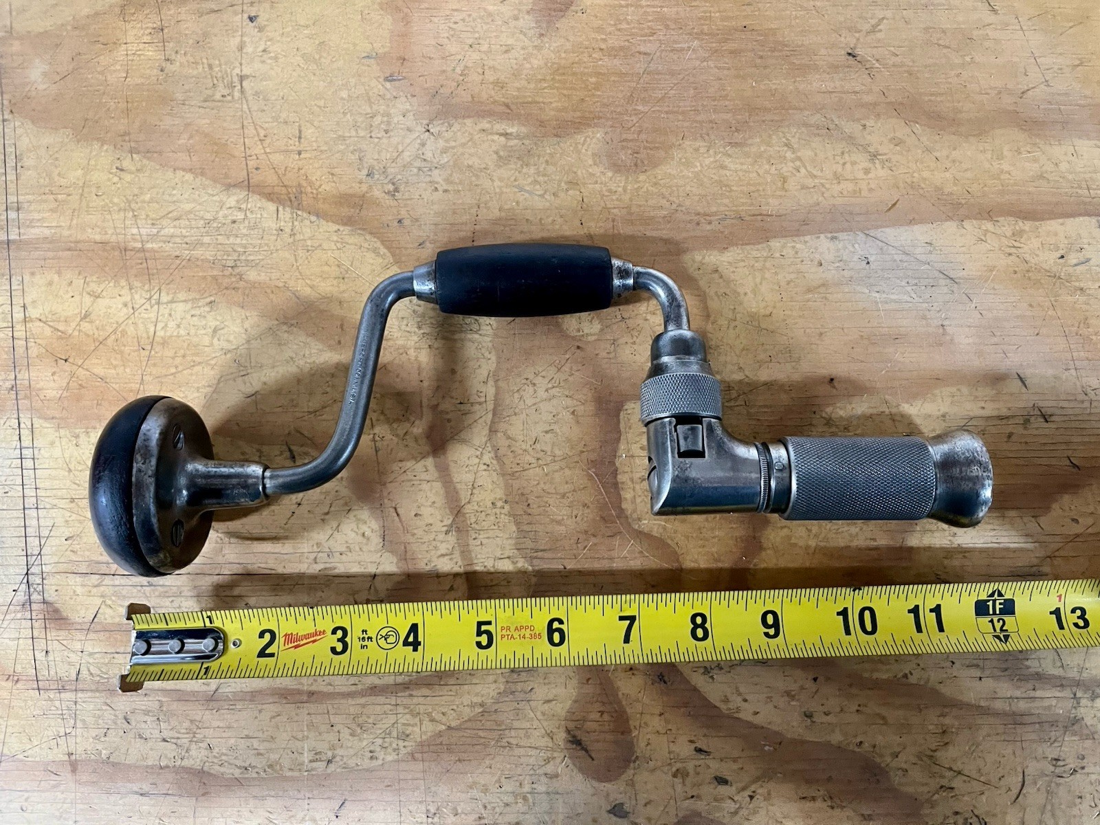 Vintage John Fray Rare Petite 6” Sweep Bit Brace Hand Drill Fine & Shop Ready