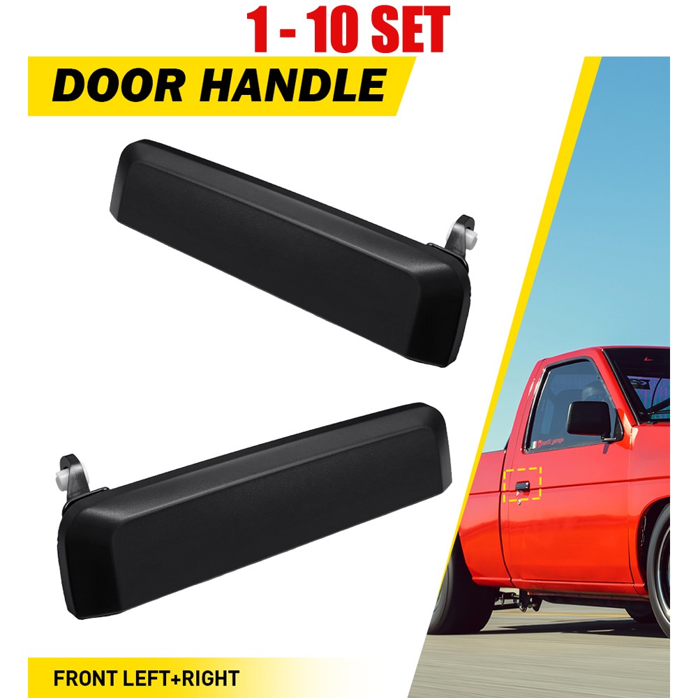 Black Door Handle Front Outer 2-20X Fit Nissan 1986-94 D21 Driver&Passenger Side