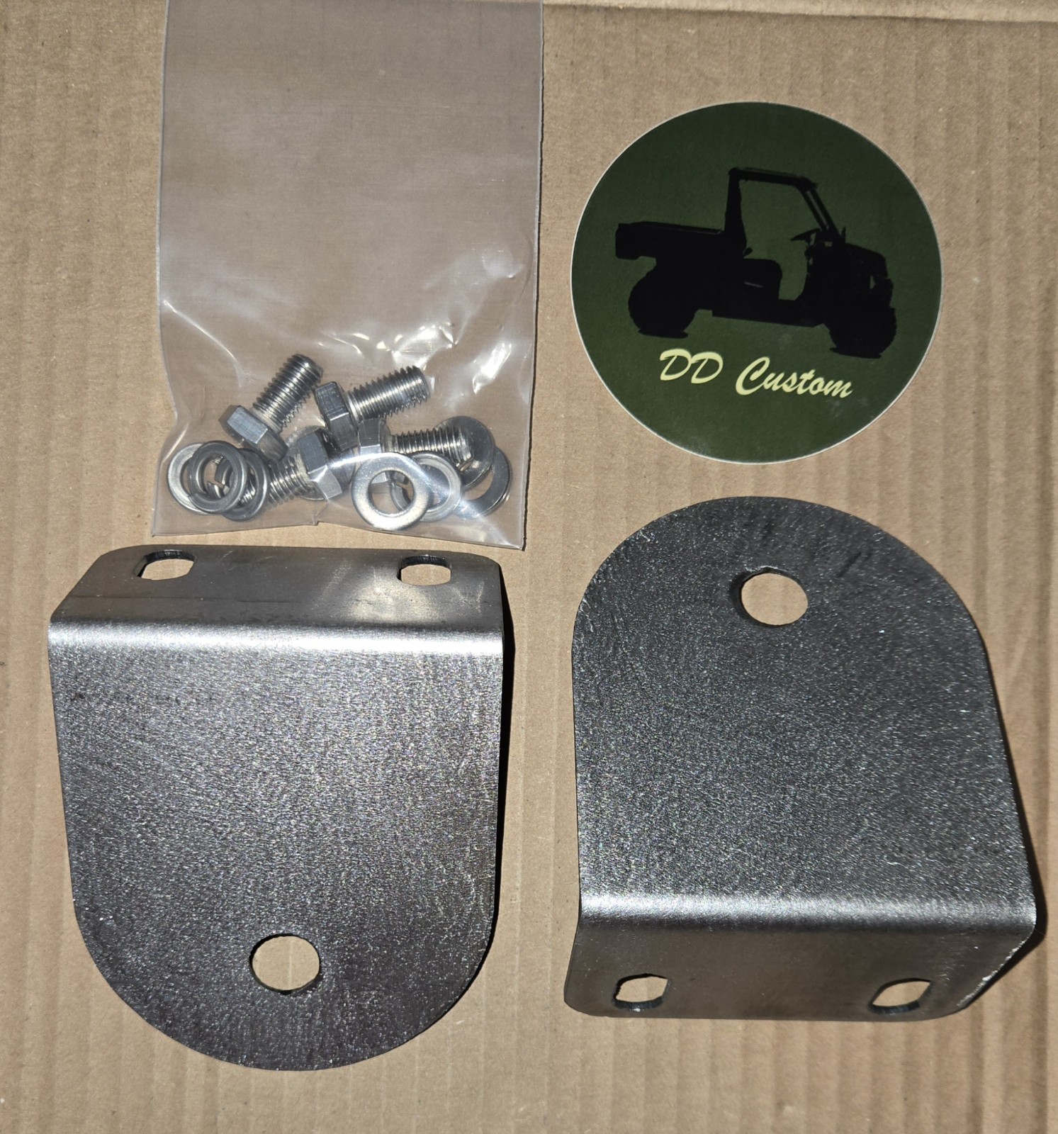 CF MOTO UFORCE 1000 AND 1000XL FRONT POD LIGHT RAW STEEL BRACKETS