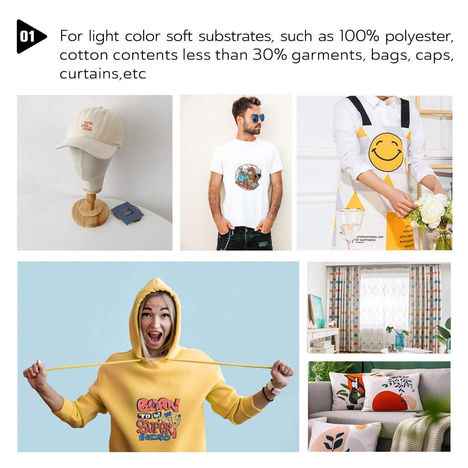 A+SUB Dye Sublimation Paper 8.5"x11" Inkjet Printer Heat Transfer 100 Sheets