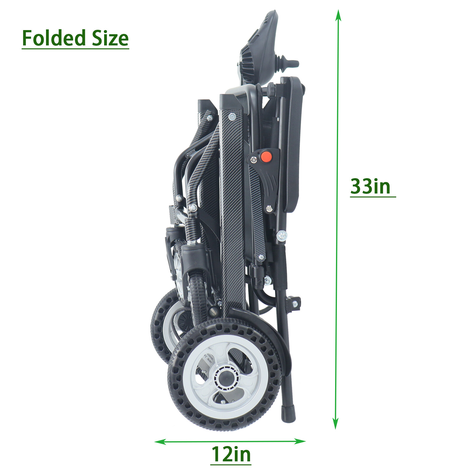 Foldable Electric Powered Mobility Wheelchair Lightweight Motorized Wheel Chair