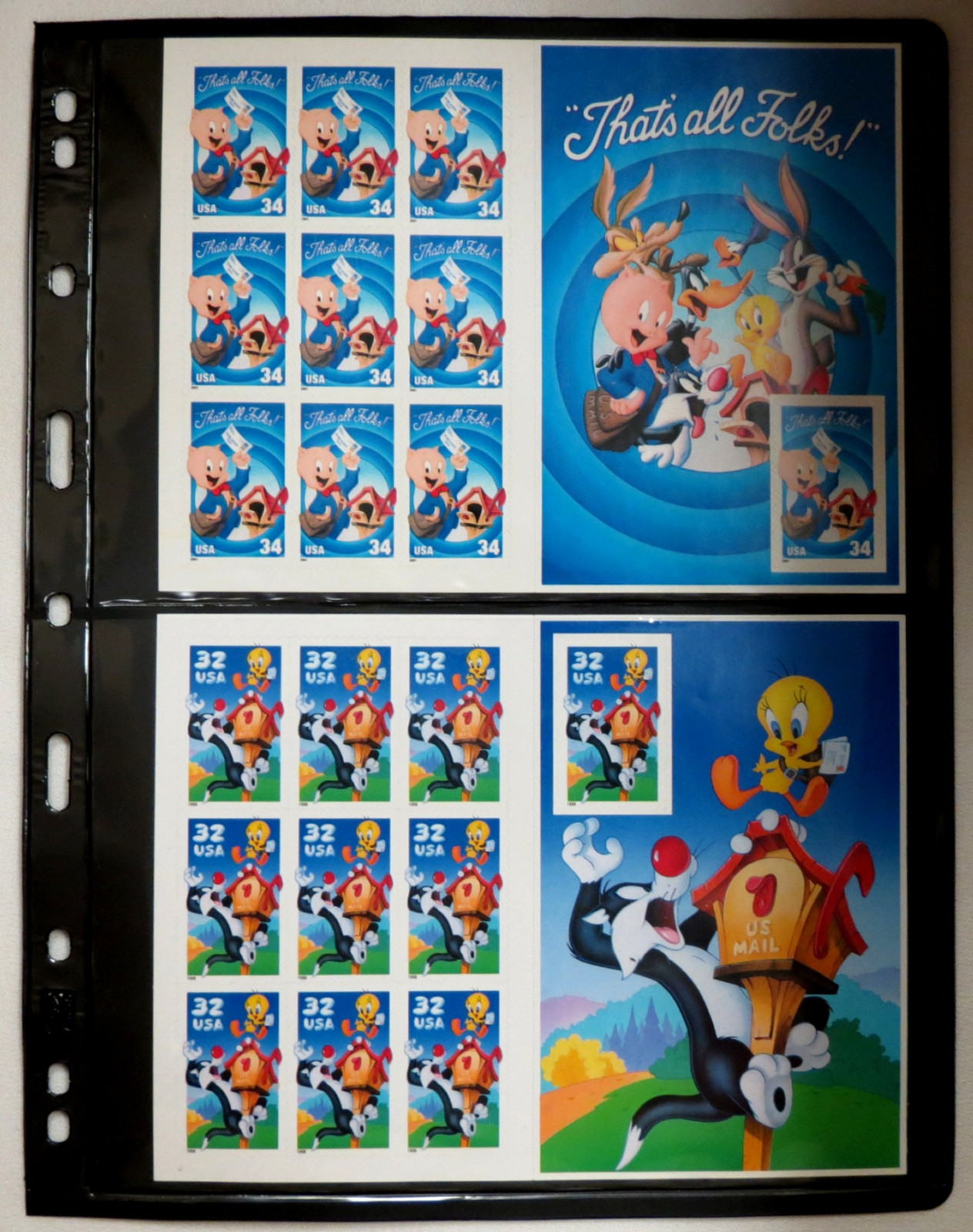 25 LIGHTHOUSE VARIO 2 POCKET BLACK STOCK SHEETS (5 PACKS OF 5) DOUBLE SIDED 2S