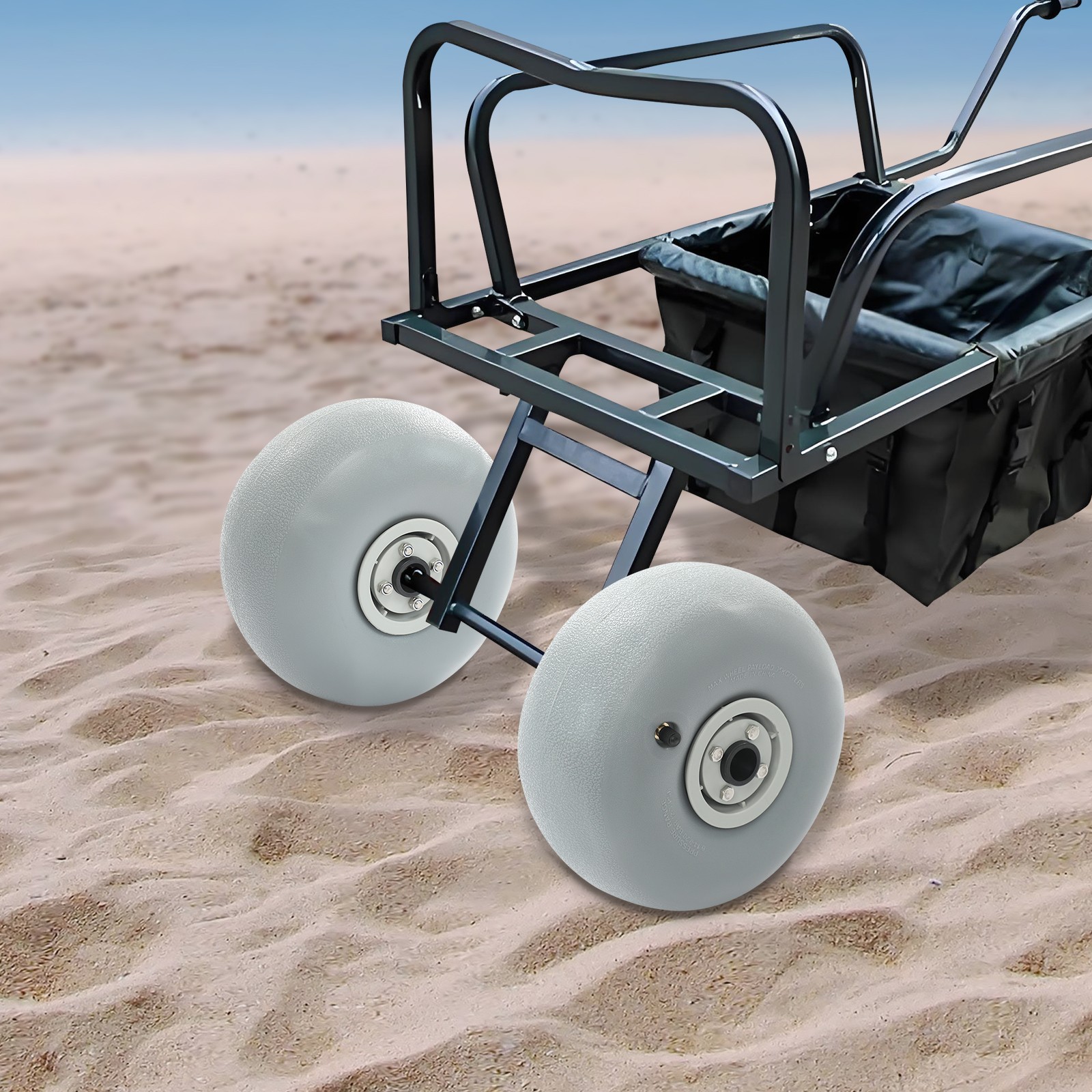 2PCS Balloon Beach Sand Tires Inflatable Beach Cart Tires Beach Balloon Wheel