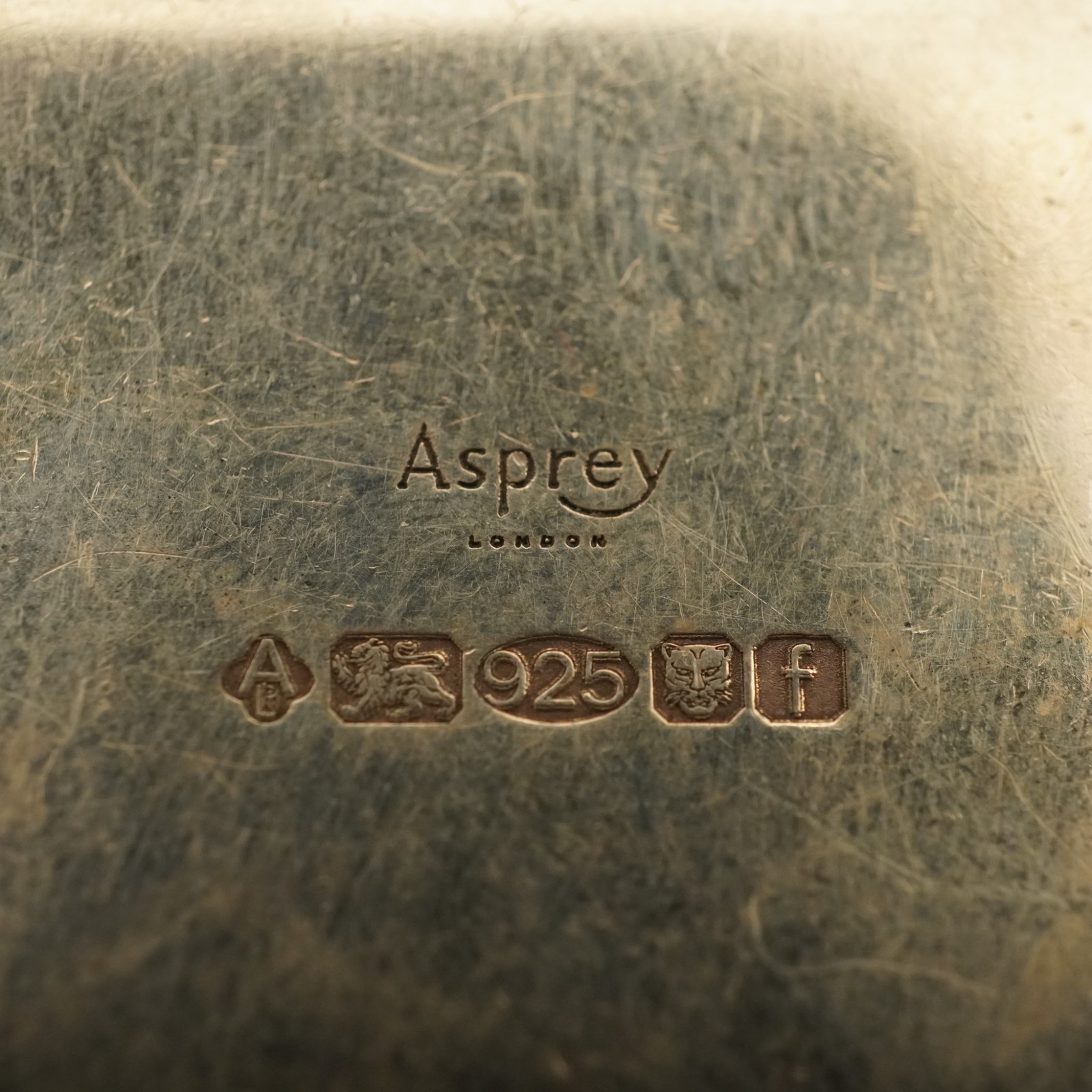 Asprey Sterling Silver Pill Box Mono'd "J.P.S.", London ca. 2005 - Free Ship USA