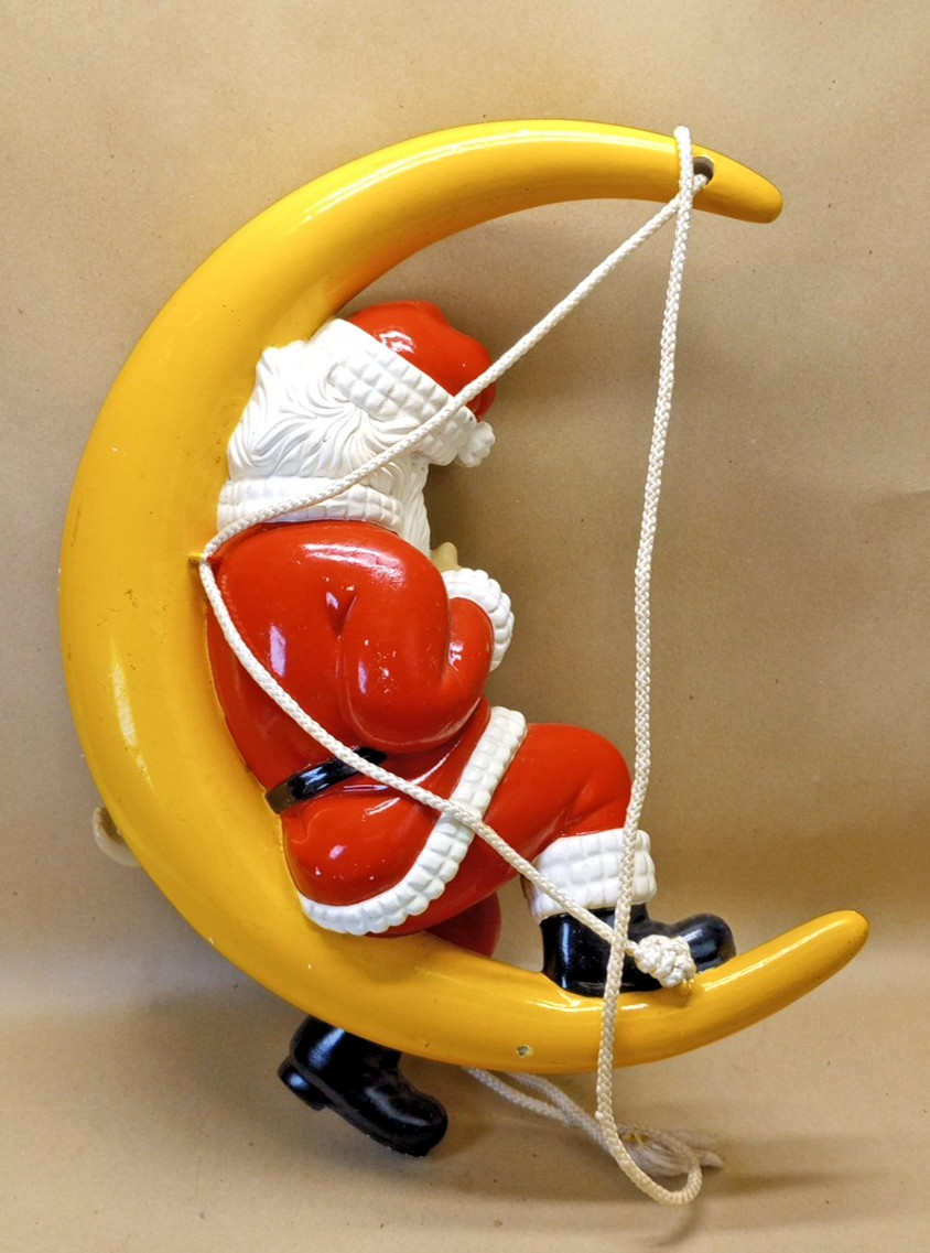 Vintage 1987 Barthelmess Inc - Santa Claus Sleeping on The Moon ~ Christmas RARE