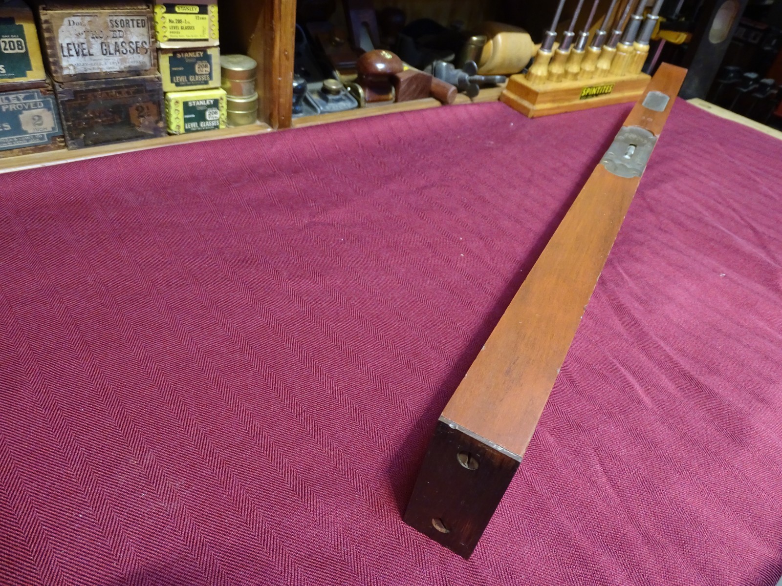 Disston 28" Plumb and Level No. 16 Adjustable, Original Finish, Paper Label