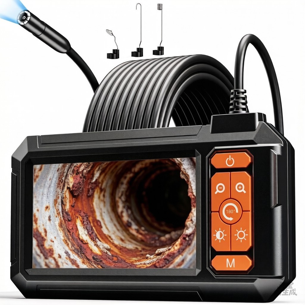 New Endoscope Camera with Light,Borescope Cameras with 4.3" IPS 1920P 16.5 FT
