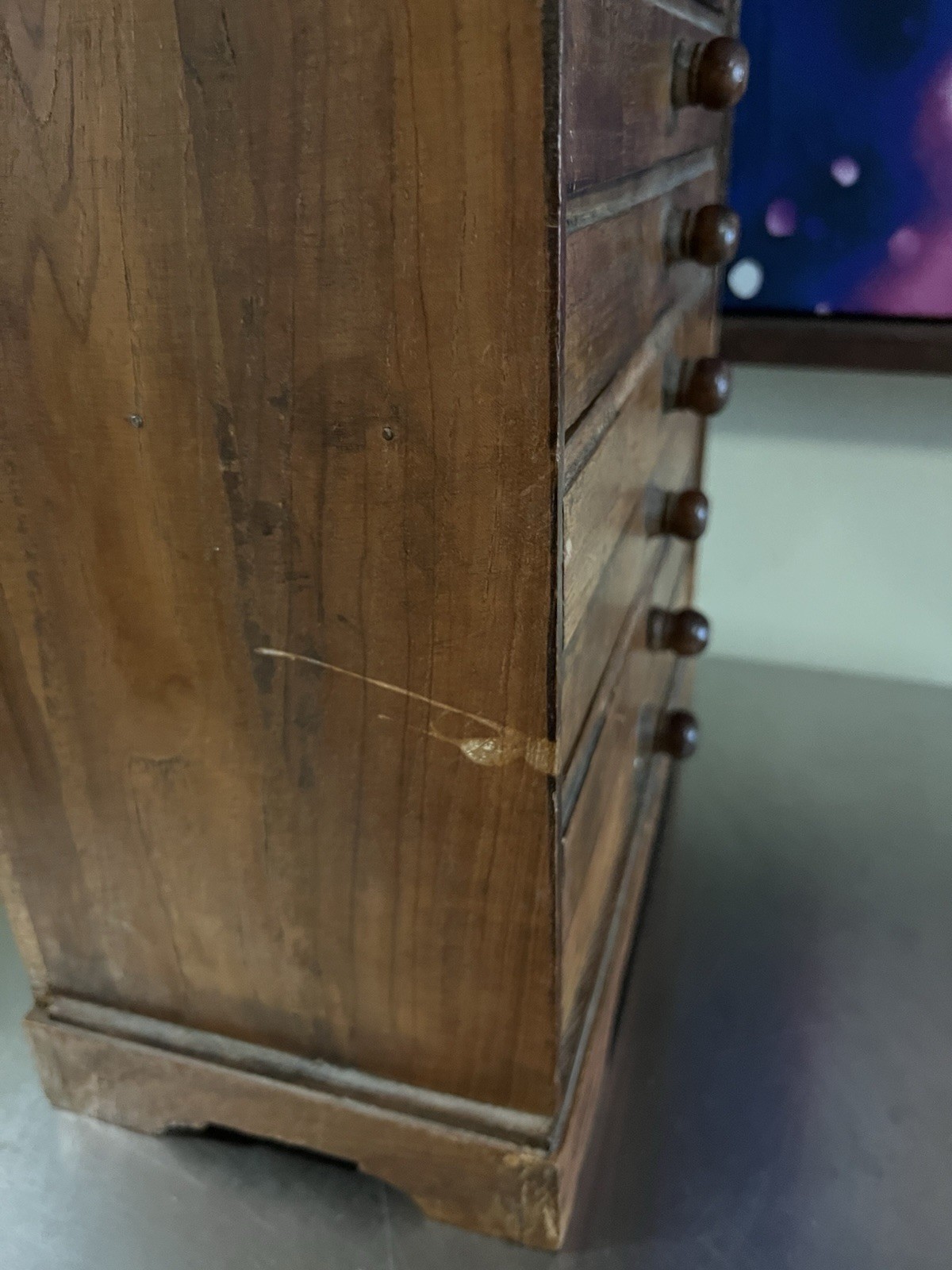 Antique Solid Wood Eight Drawer Collector's Chest | 16.25” x 12.5“ x 6.75” TLC