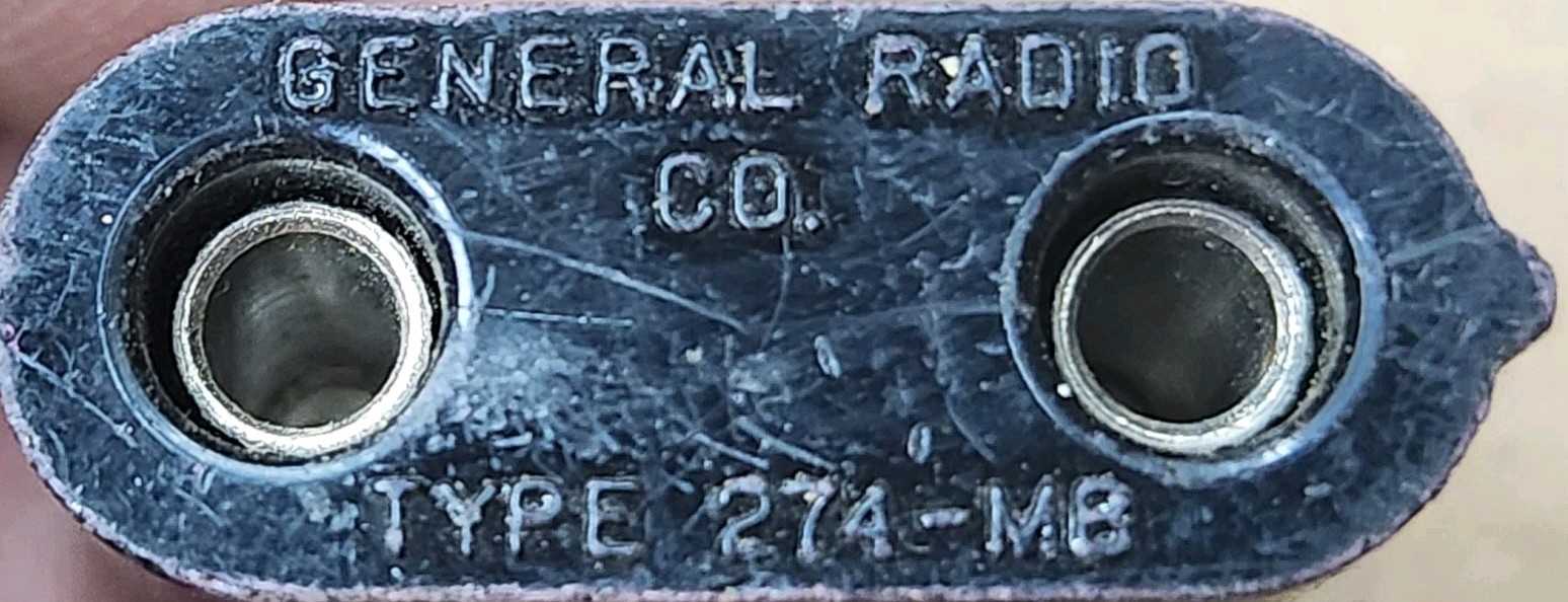 Solderless Connector General Radio 274-M8 Dual Banana Plug Bakelite Vintage Lab