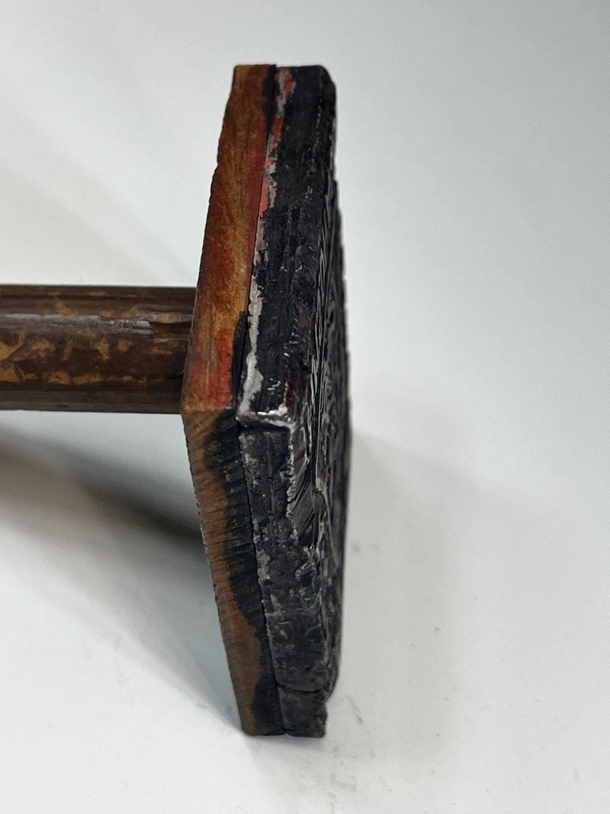 WW1 WW2 Royal Navy HMS Dragon D Cruiser Ship Bell Printing Hand Stamp Relic 4"