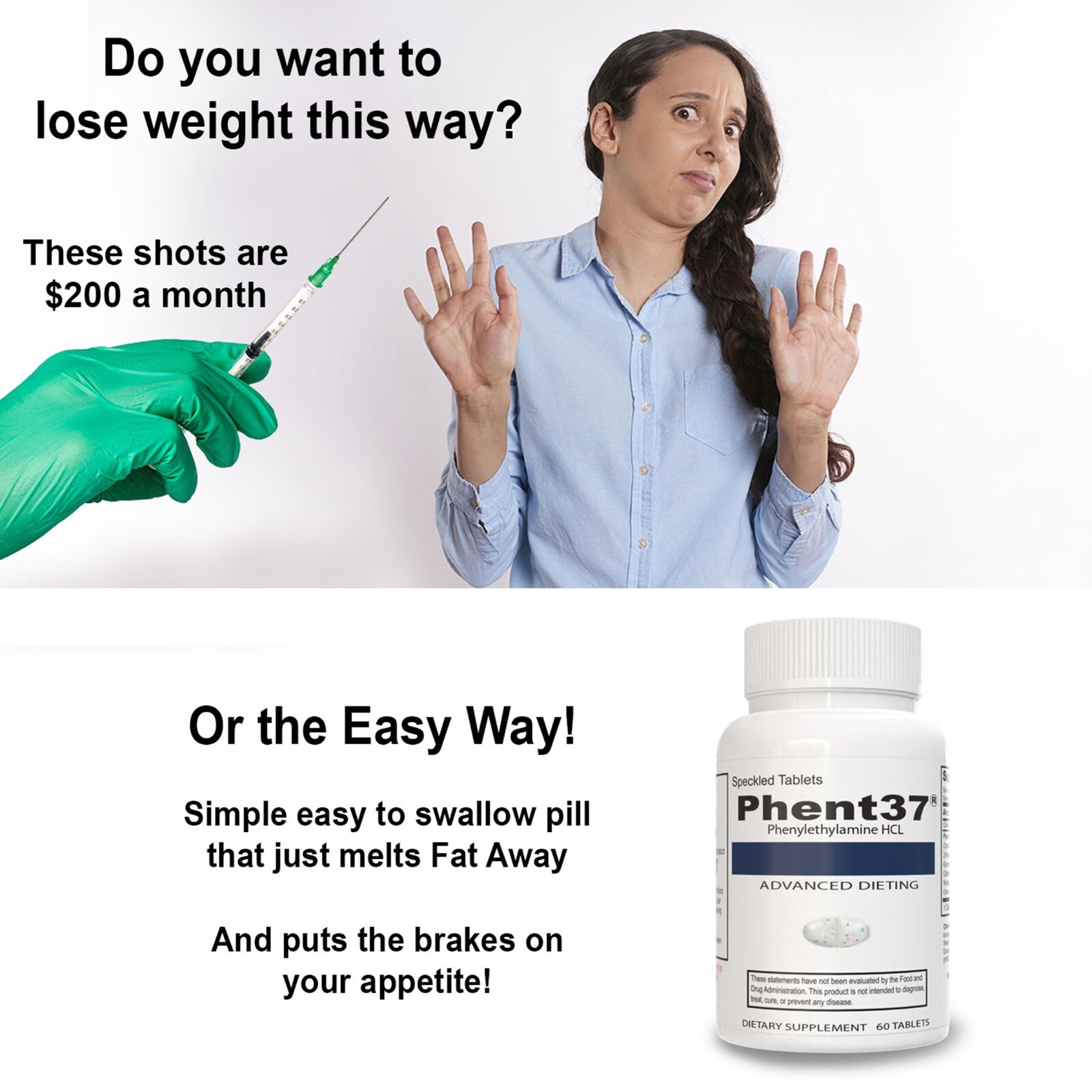Phent37 - Speckled Tablets Appetite Control, Fat Burner Phenylethylamine Energy